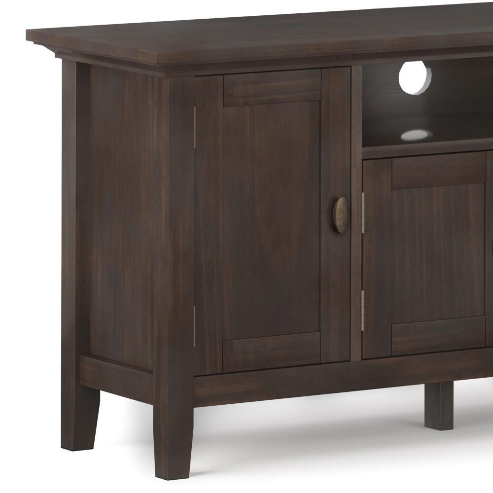 Redmond Solid Wood 72" Rustic TV Stand, Brown, large