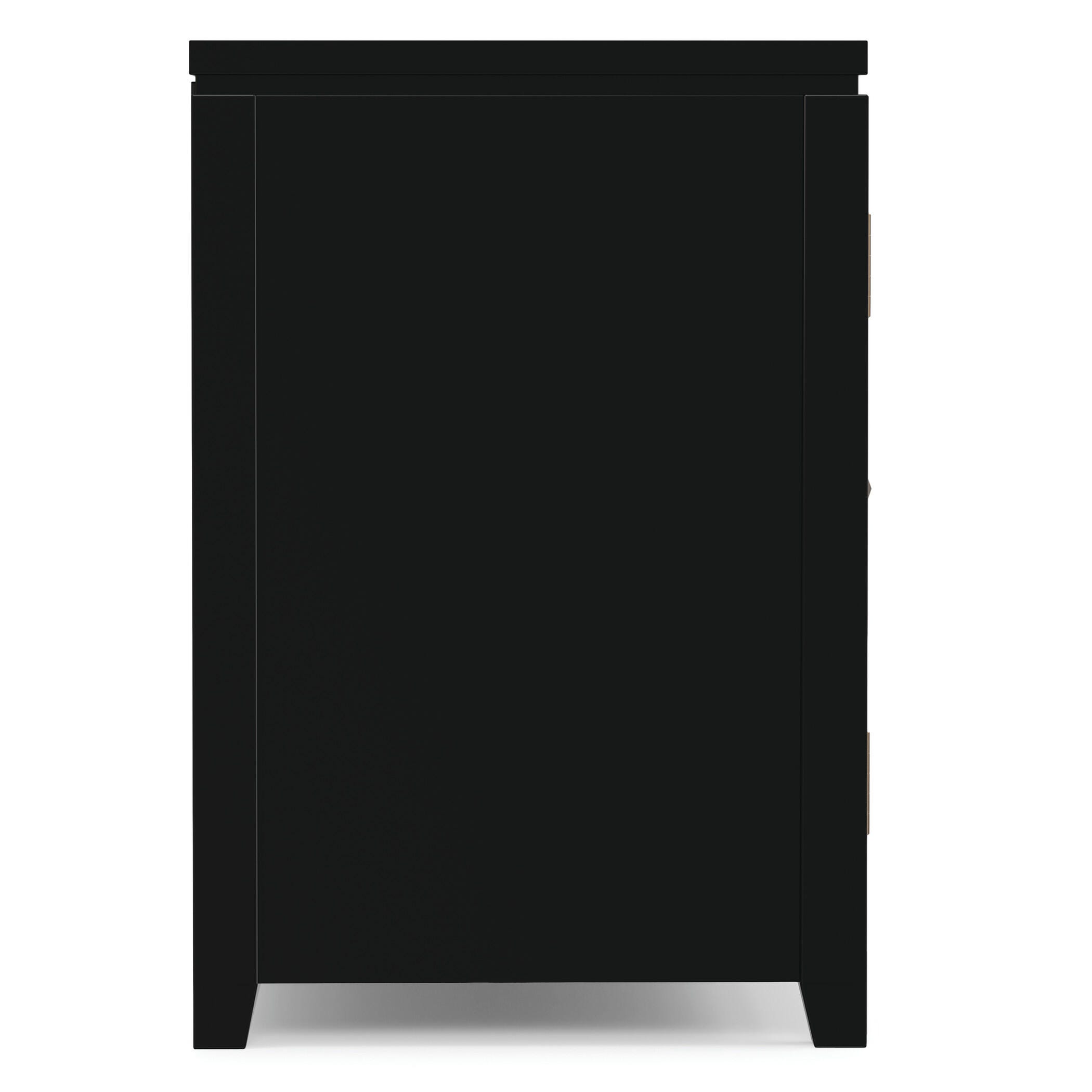 Cosmopolitan Solid Wood 72" Contemporary TV Stand, Black, large