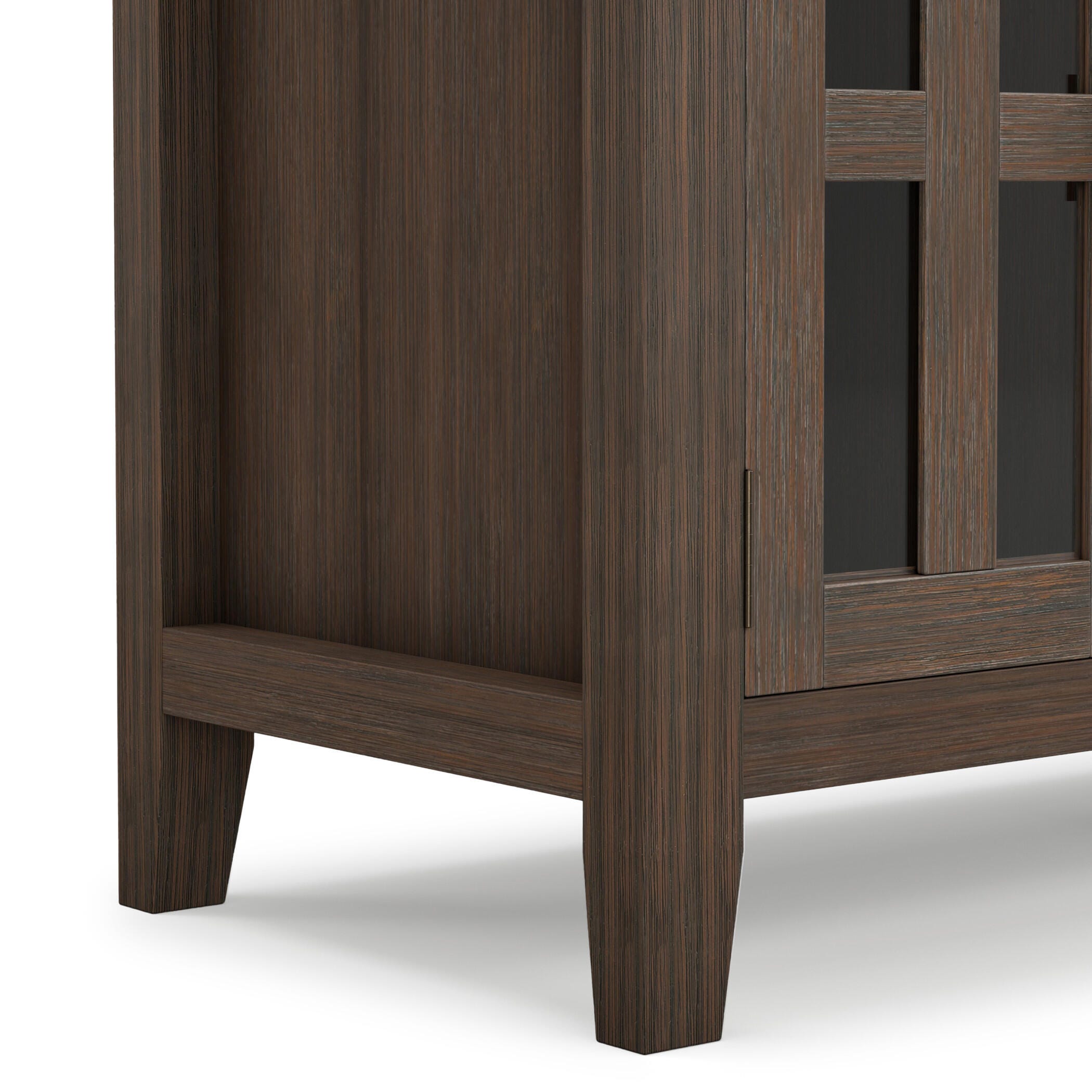 Artisan Solid Wood 72" Contemporary TV Stand, Brown, large