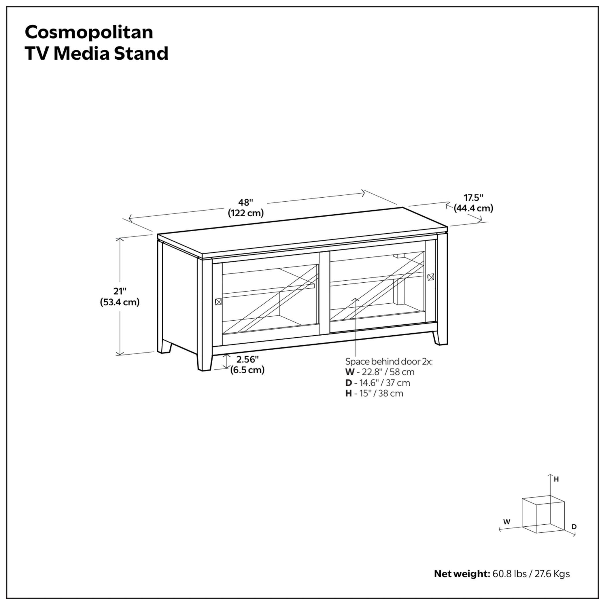 Cosmopolitan Solid Wood 48" TV Stand, , large