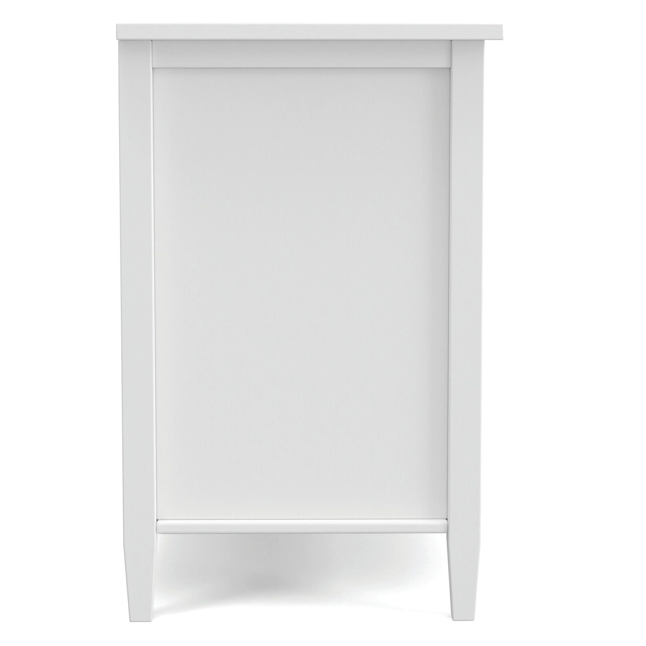 Solid Wood 47" Rustic TV Stand, White, large