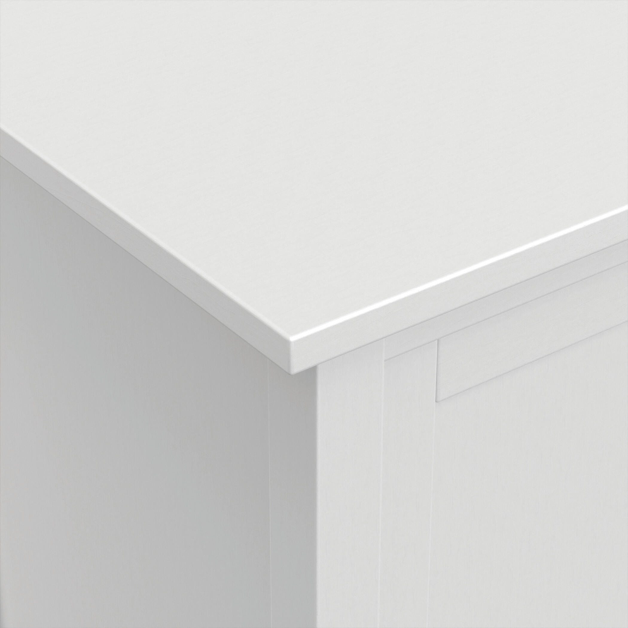 Solid Wood 47" Rustic TV Stand, White, large