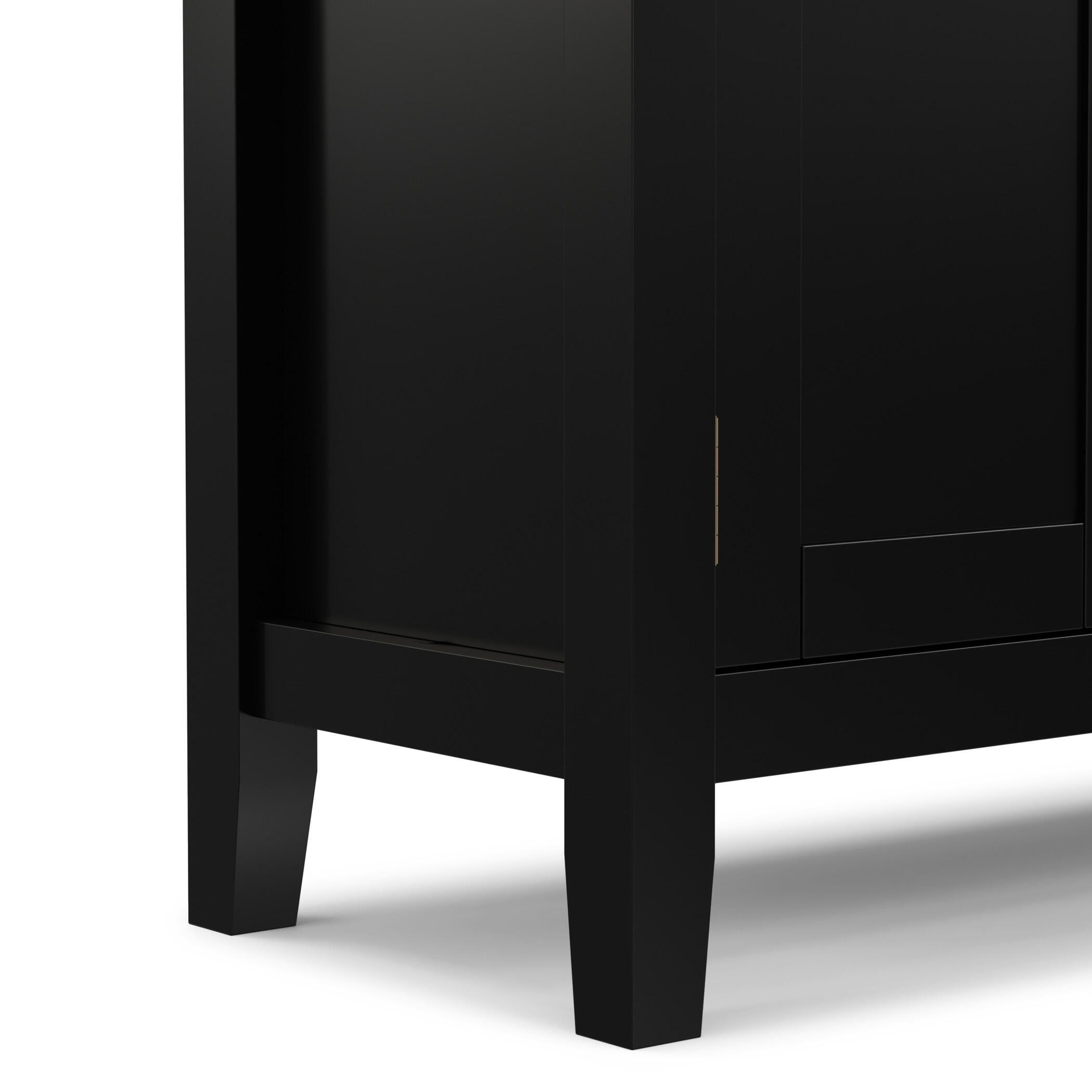 Redmond Solid Wood 72" Rustic TV Stand, Black, large