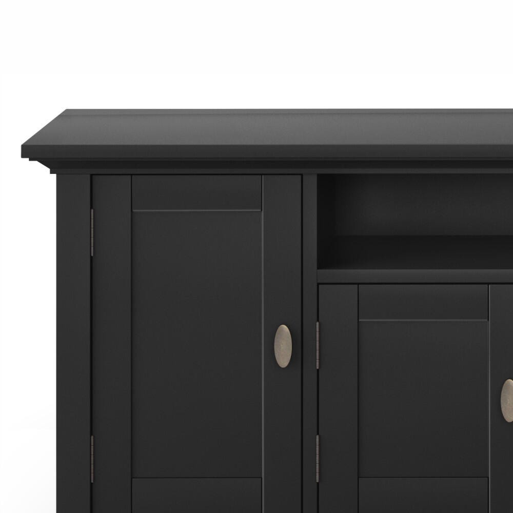 Redmond Solid Wood 72" Rustic TV Stand, Black, large