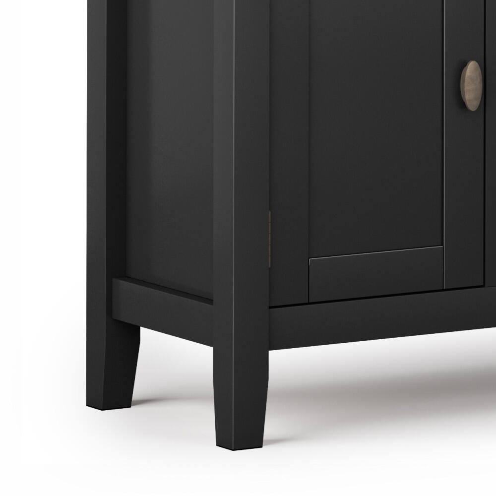 Redmond Solid Wood 72" Rustic TV Stand, Black, large