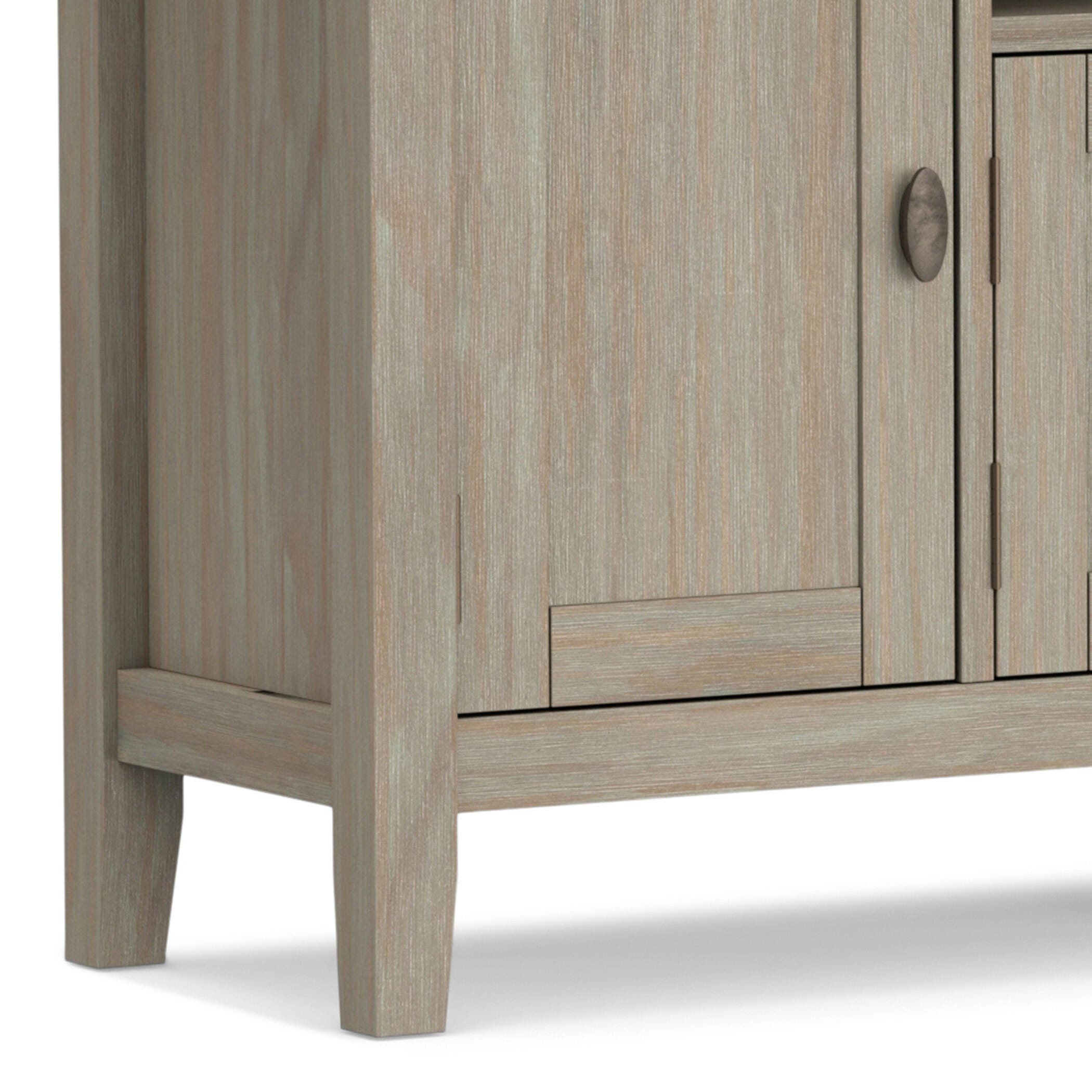 Redmond Solid Wood 72" Rustic TV Stand, Gray, large
