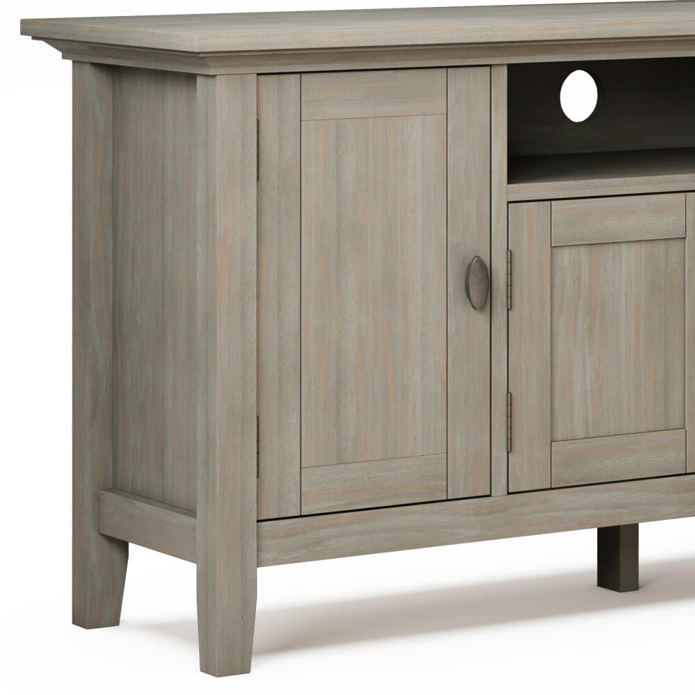 Redmond Solid Wood 72" Rustic TV Stand, Gray, large