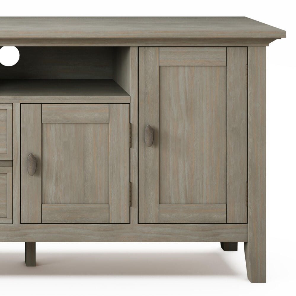 Redmond Solid Wood 72" Rustic TV Stand, Gray, large