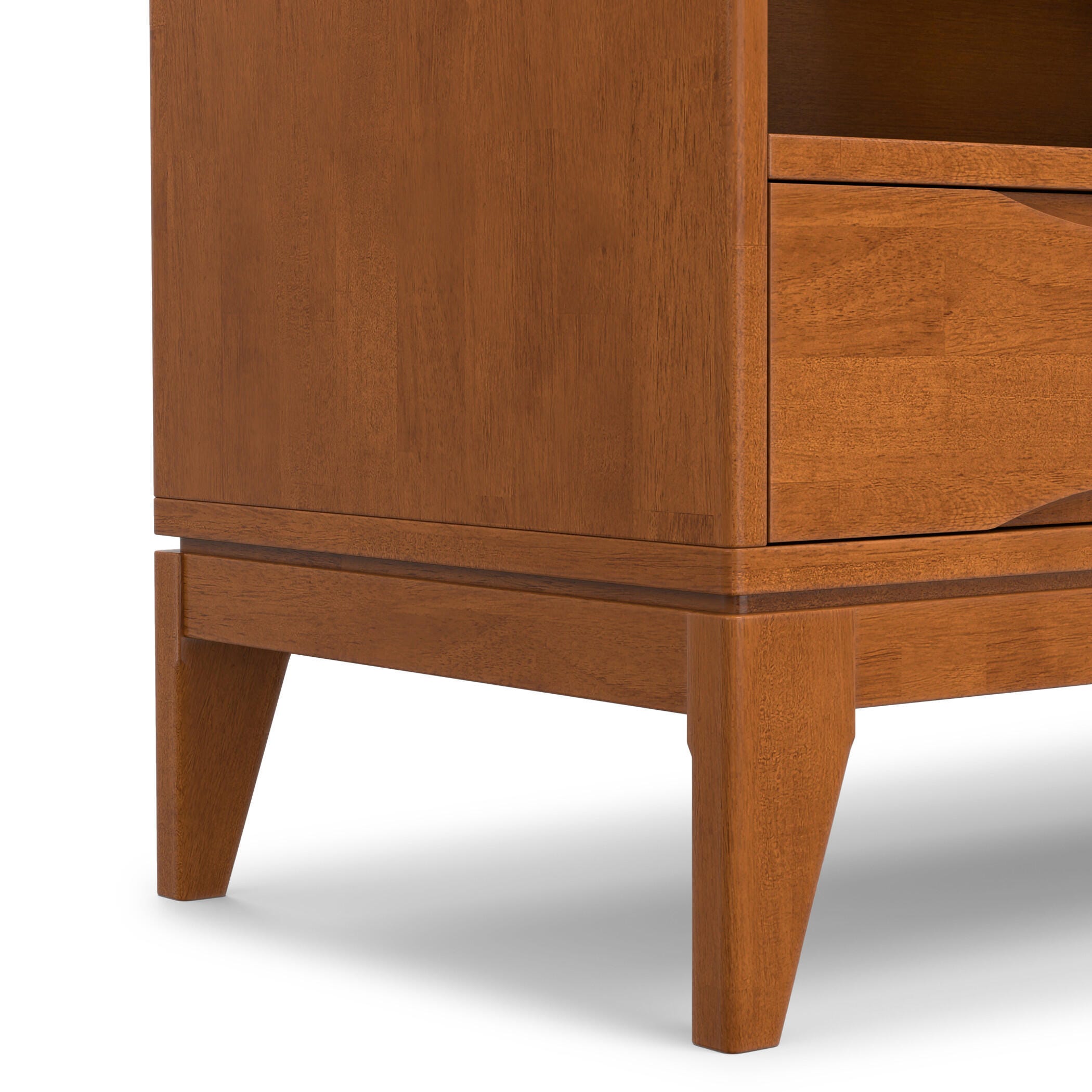 Harper 60" Mid Century Modern TV Stand, Brown, large
