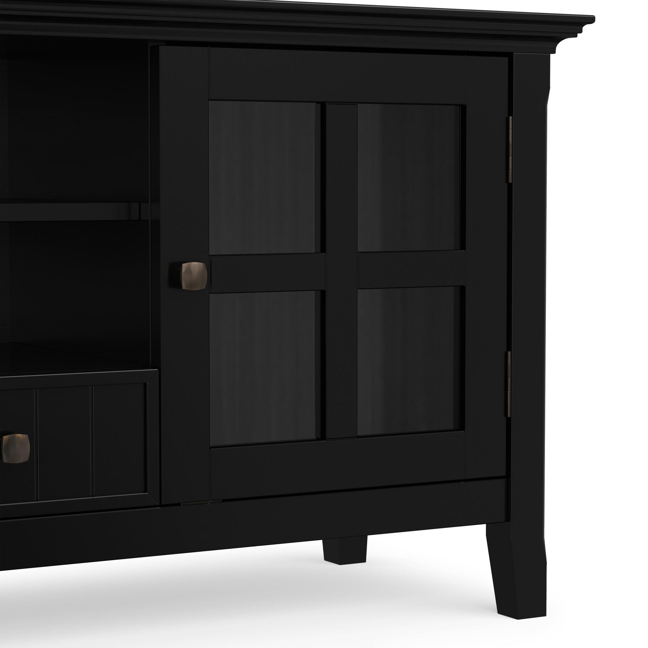 Acadian 60" Rustic TV Stand, Black, large