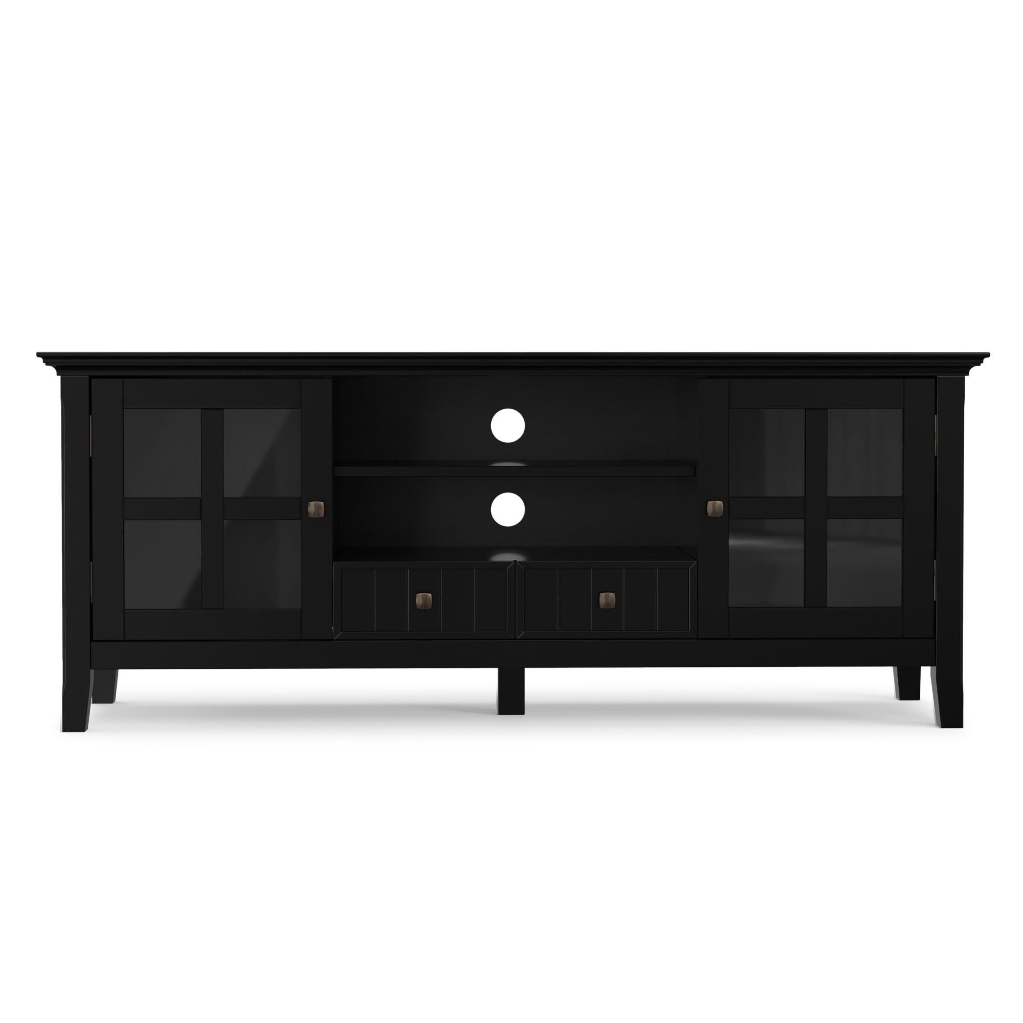 Acadian 60" Rustic TV Stand, Black, large
