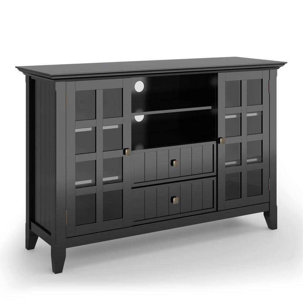 Acadian 53" Rustic TV Stand, Black, large