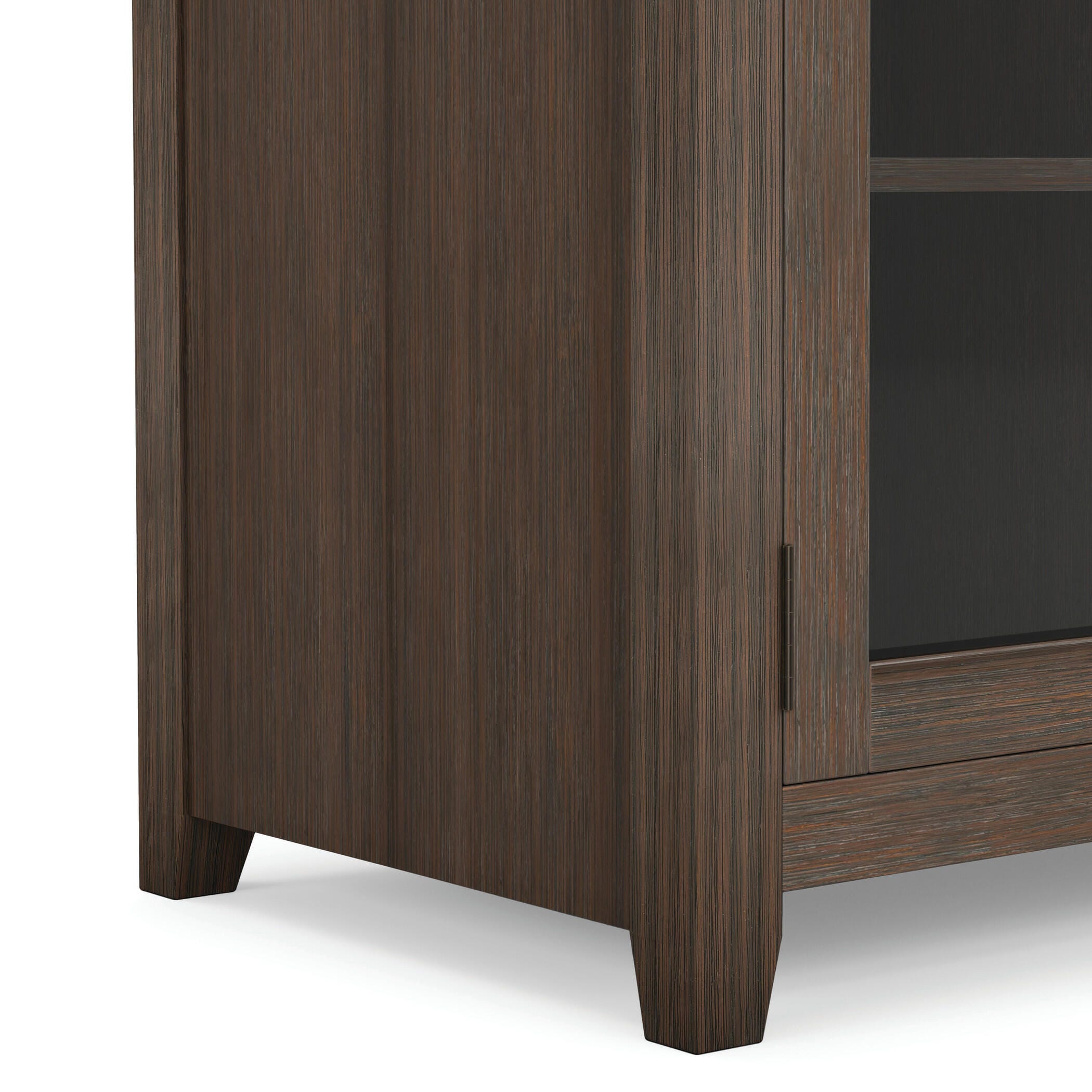 Cosmopolitan Solid Wood 72" Contemporary TV Stand, Brown, large