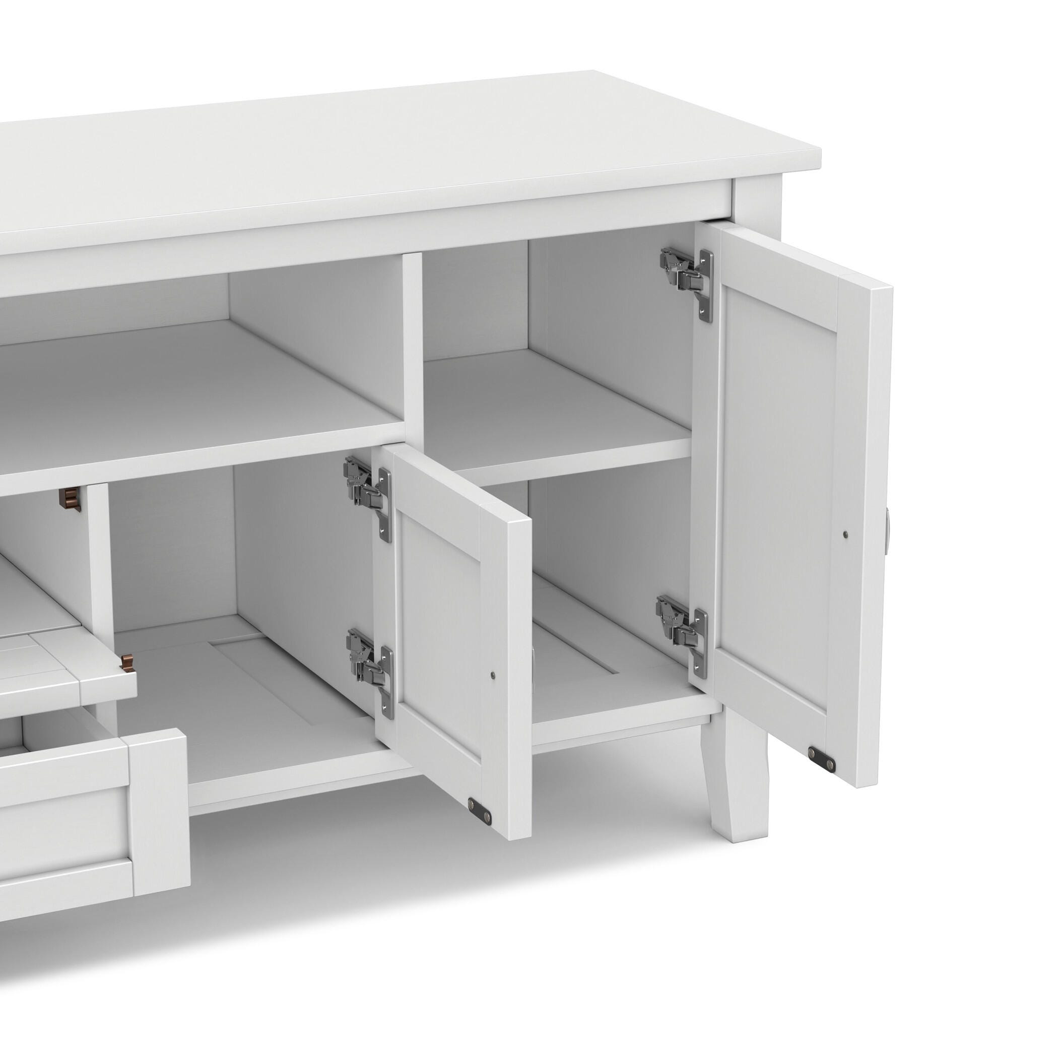 Rustic 72" TV Stand, White, large