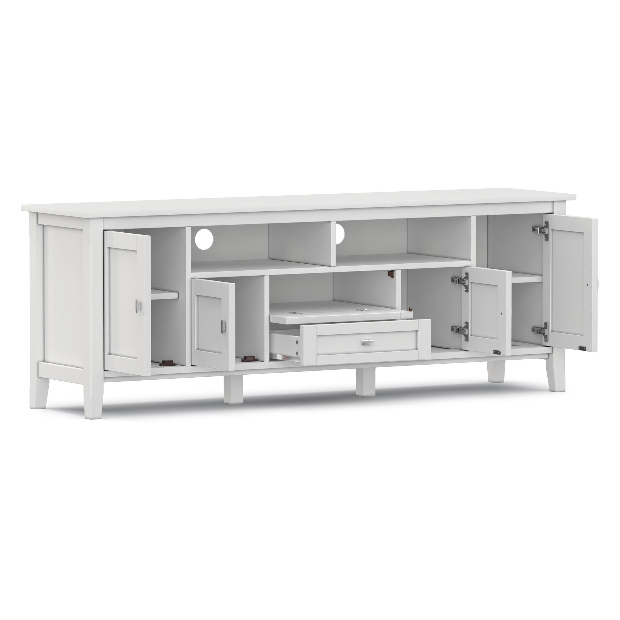 Rustic 72" TV Stand, White, large