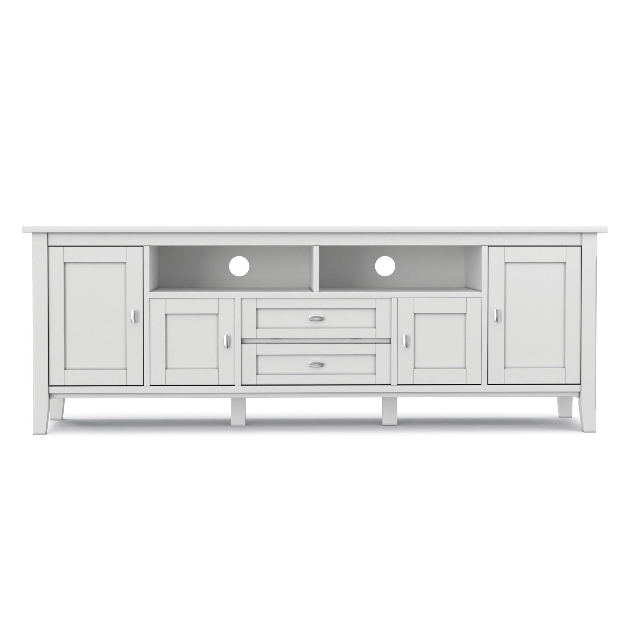 Rustic 72" TV Stand, White, large
