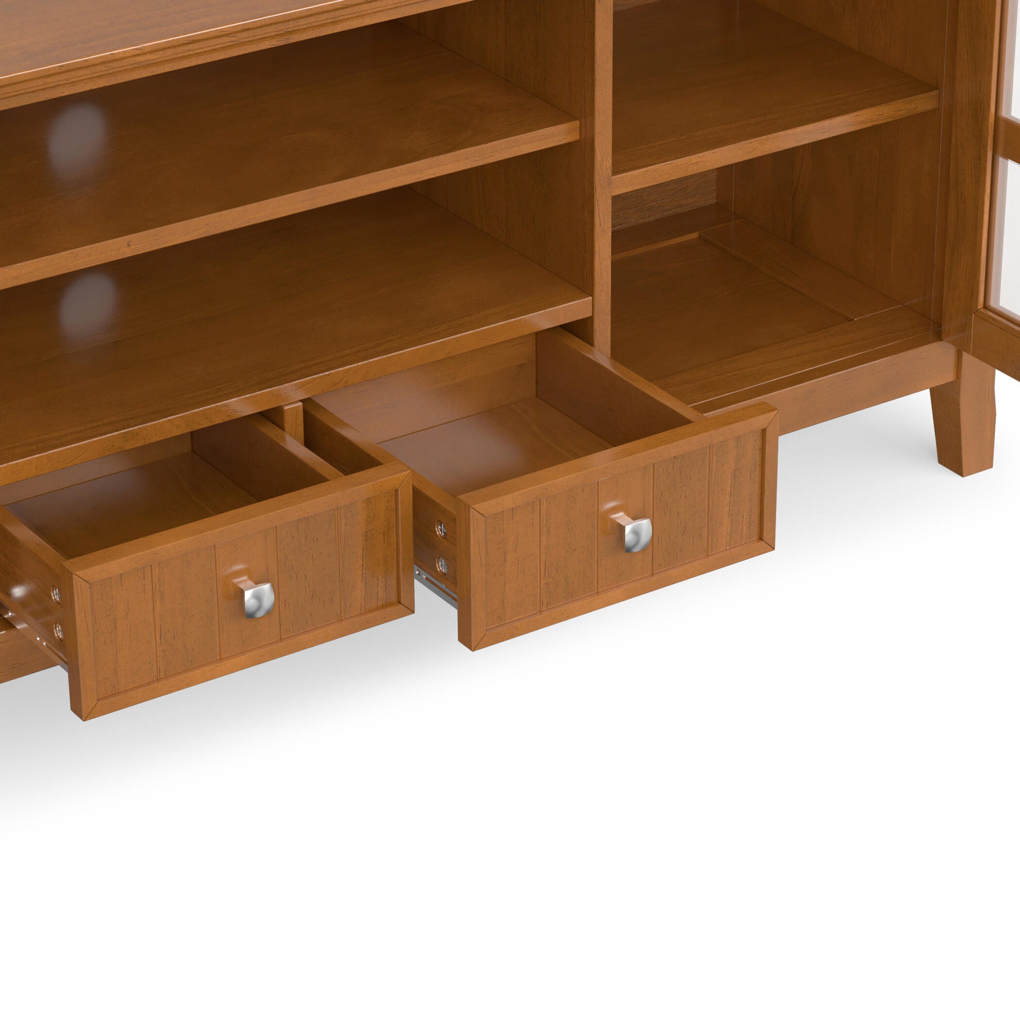 Acadian Solid Wood 60" Rustic TV Stand, Brown, large