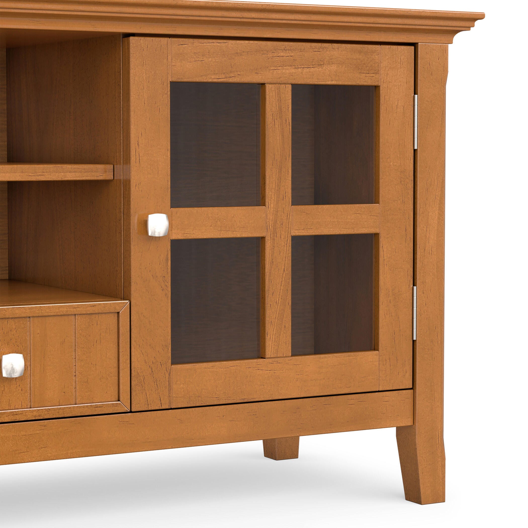 Acadian Solid Wood 60" Rustic TV Stand, Brown, large