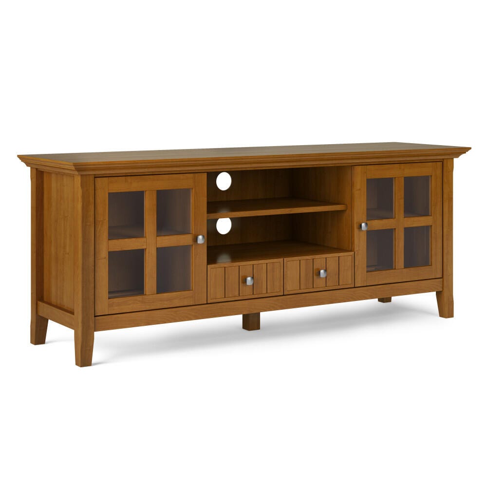 Acadian Solid Wood 60" Rustic TV Stand, Brown, large