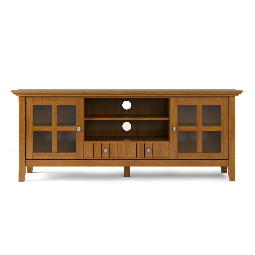 Acadian Solid Wood 60" Rustic TV Stand, Brown, large