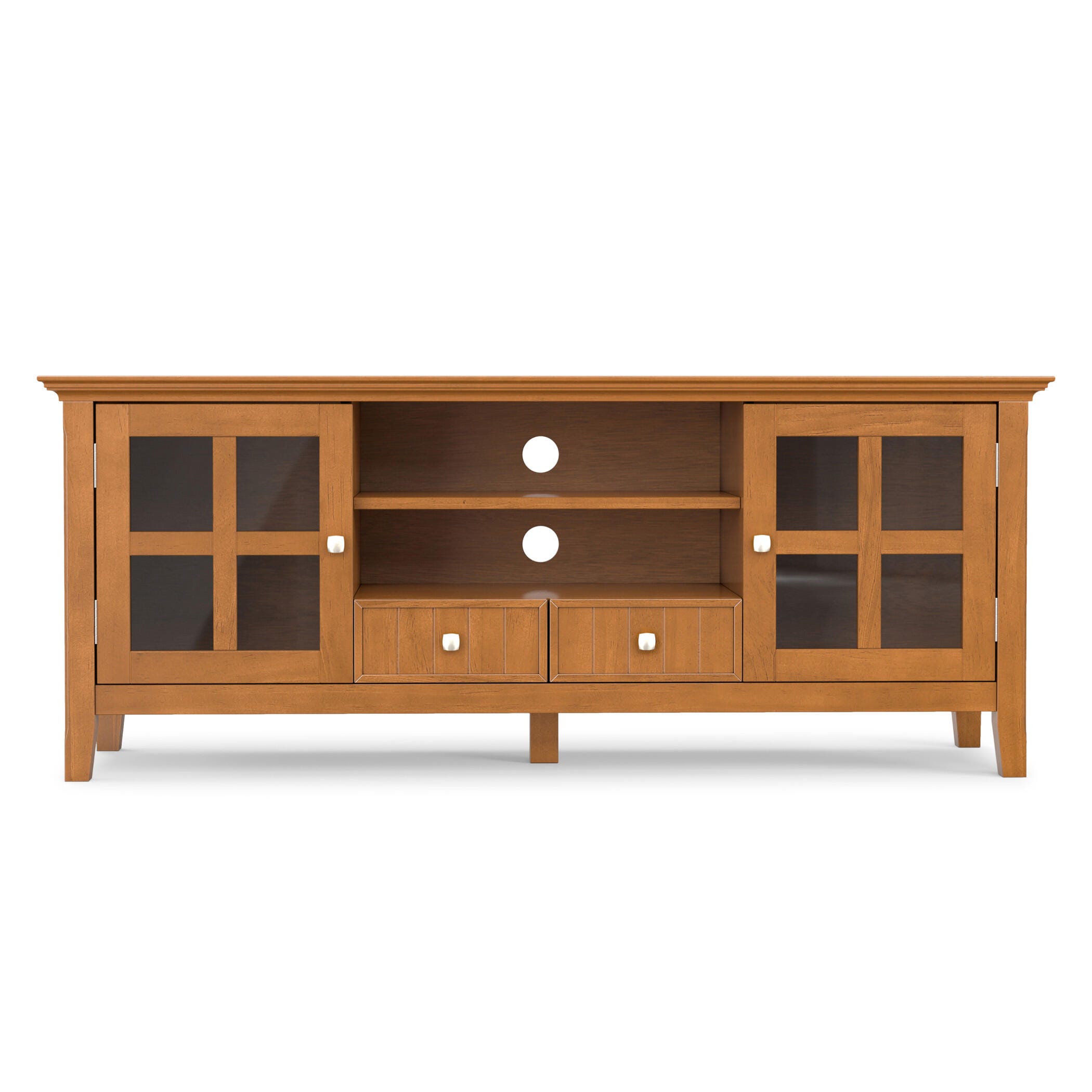 Acadian Solid Wood 60" Rustic TV Stand, Brown, large