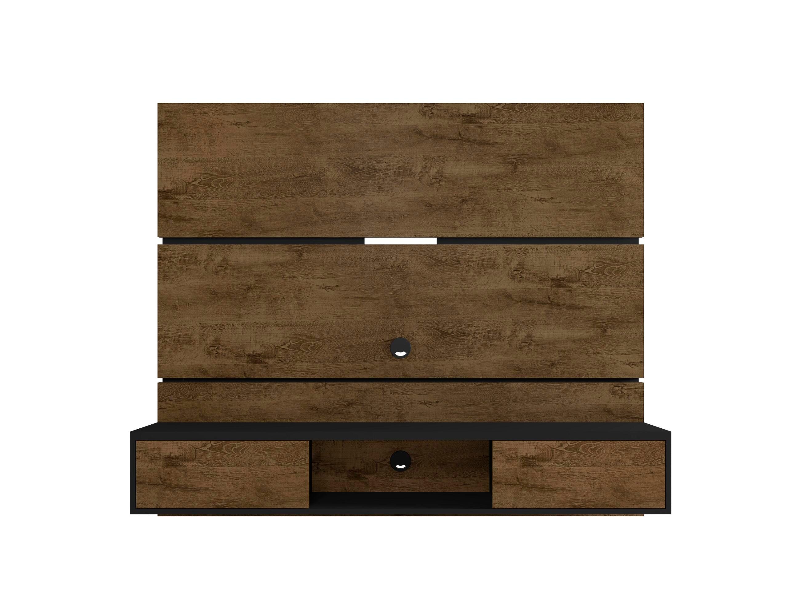 Manhattan Comfort Vernon Floating Entertainment Center, Brown/Black, large