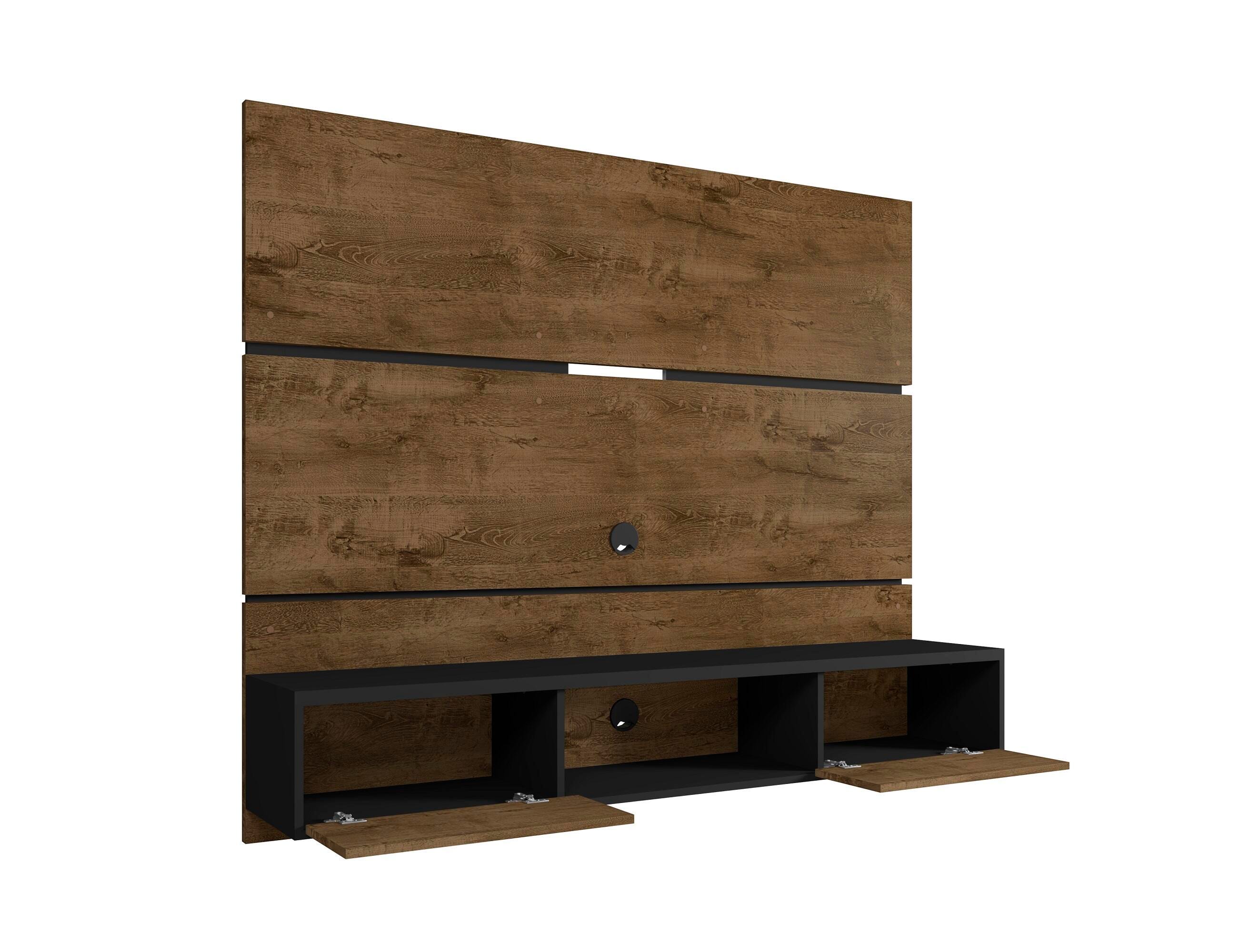 Manhattan Comfort Vernon Floating Entertainment Center, Brown/Black, large
