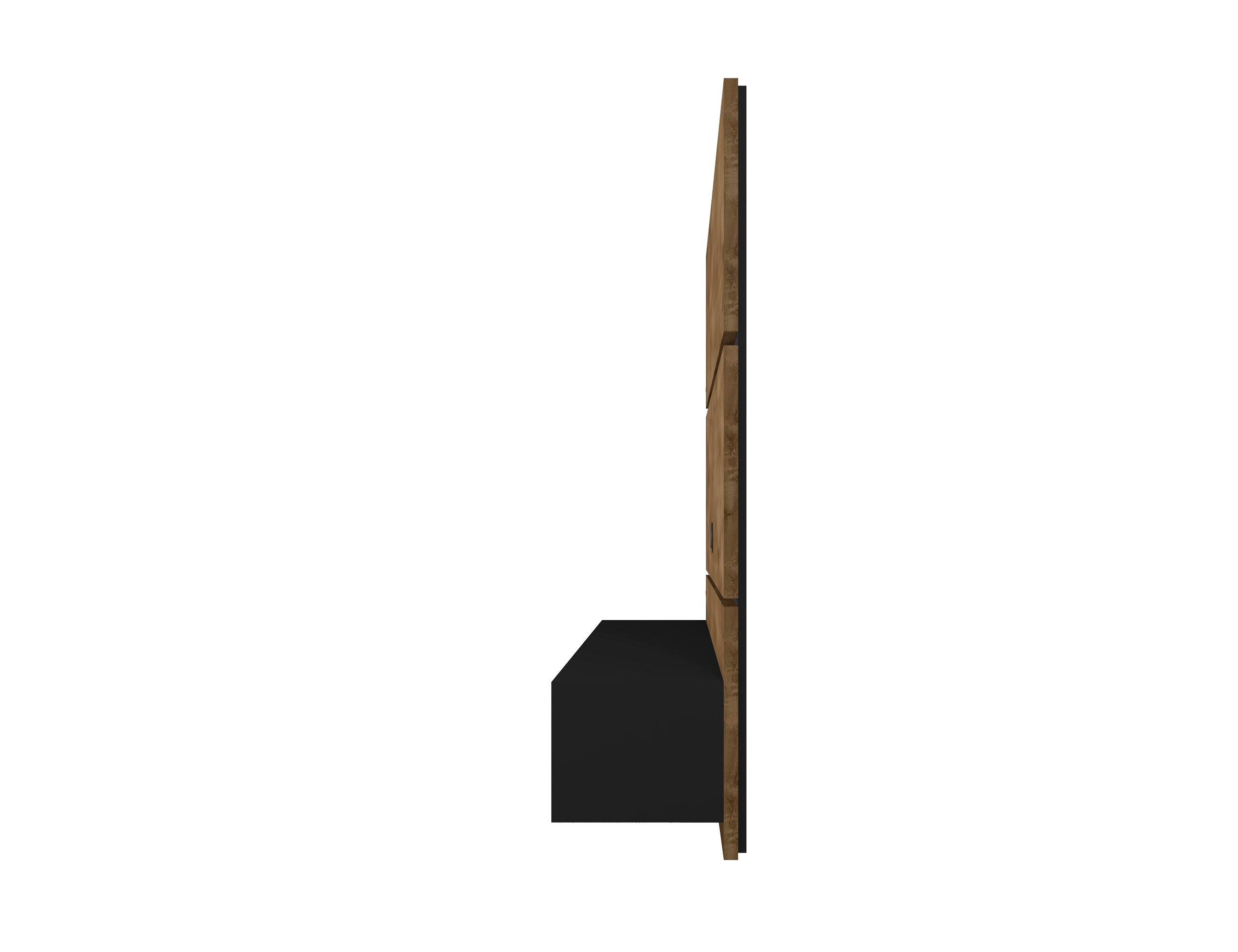 Manhattan Comfort Vernon Floating Entertainment Center, Brown/Black, large