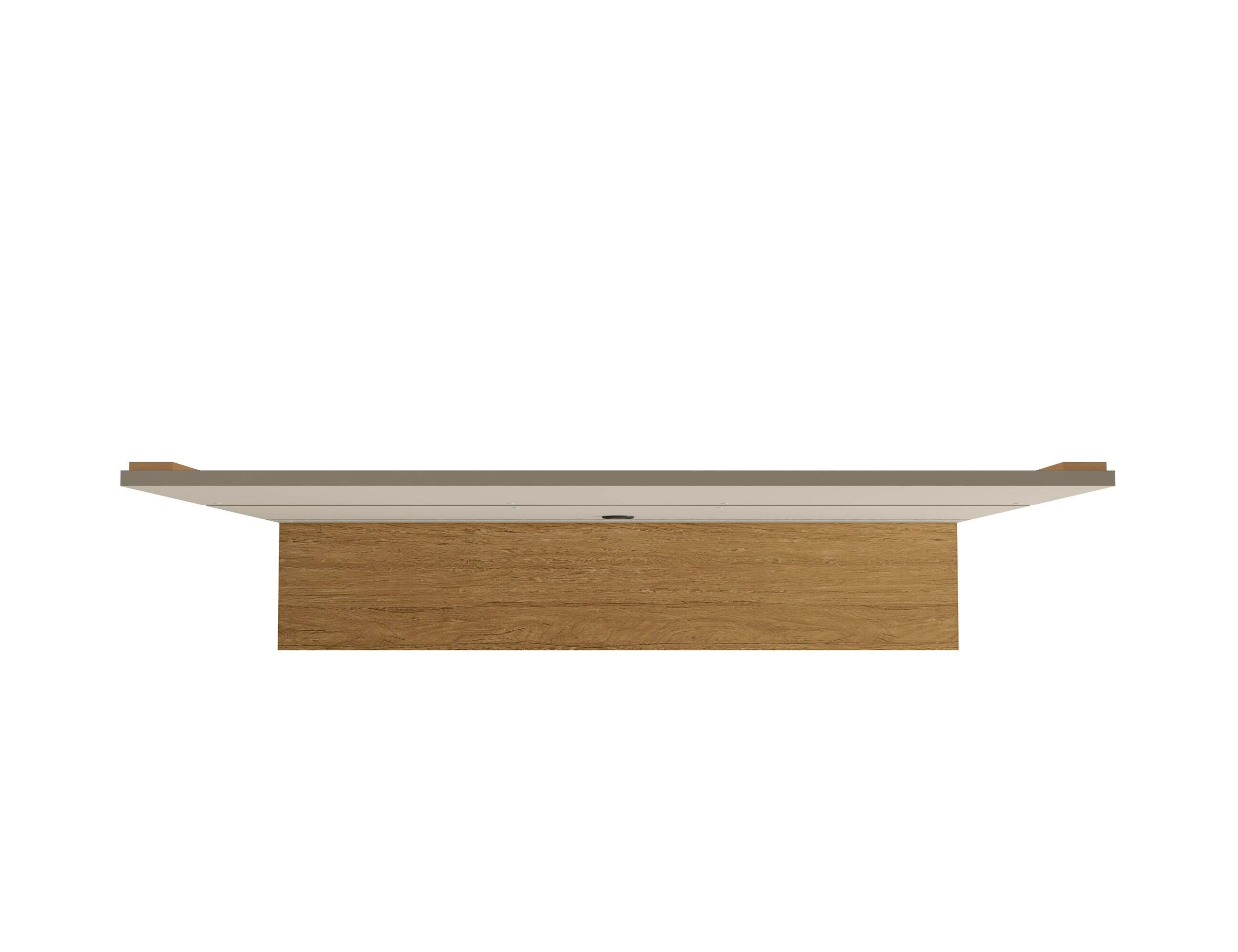 Manhattan Comfort Vernon Floating Entertainment Center, Off White/Brown, large