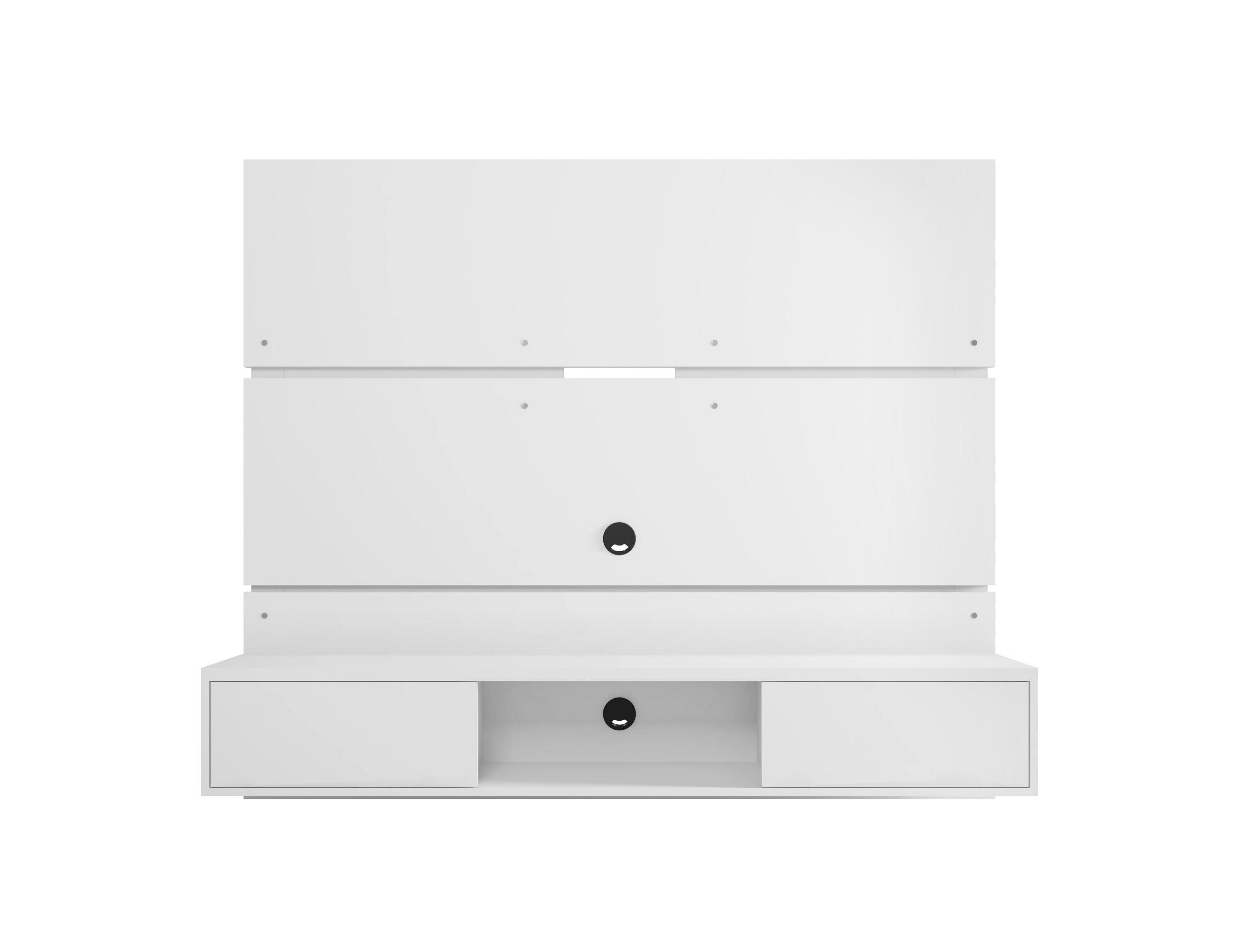 Manhattan Comfort Vernon Floating Entertainment Center, White, large