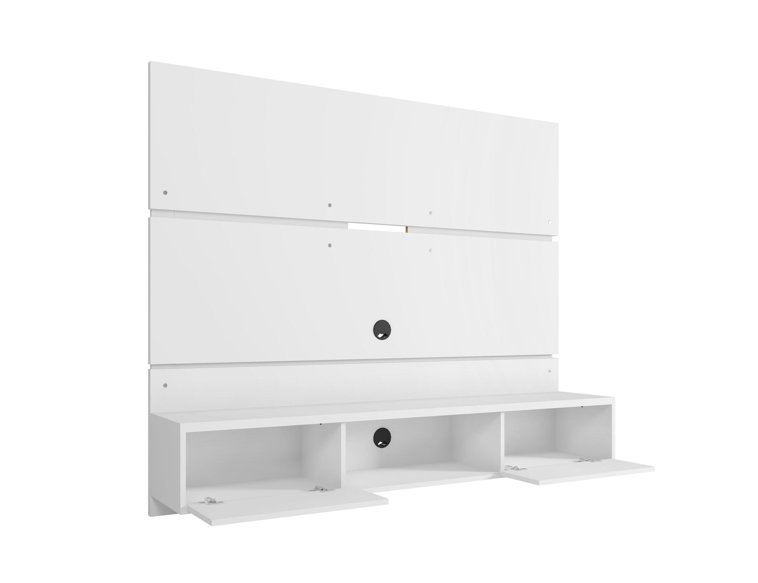 Manhattan Comfort Vernon Floating Entertainment Center, White, large