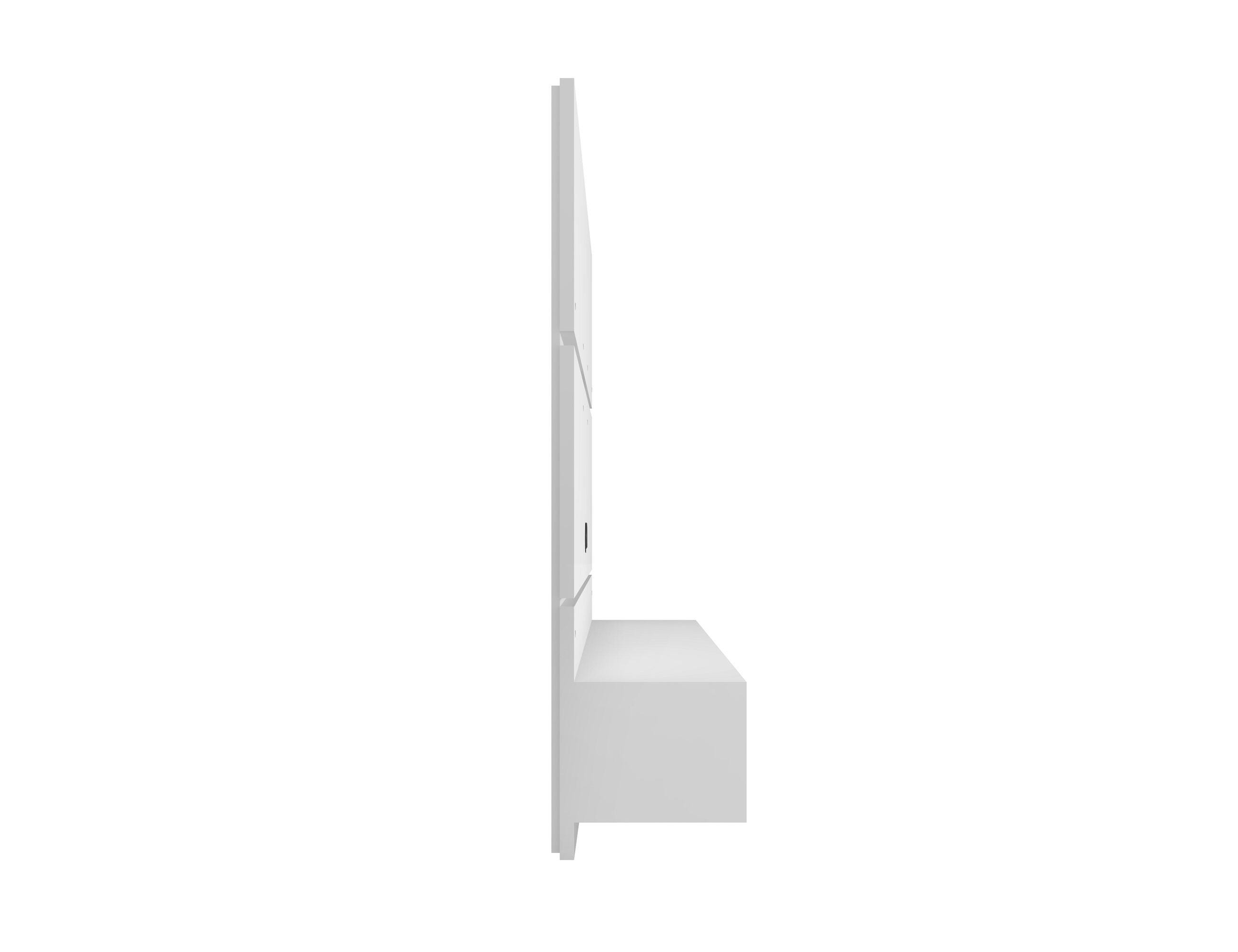 Manhattan Comfort Vernon Floating Entertainment Center, White, large