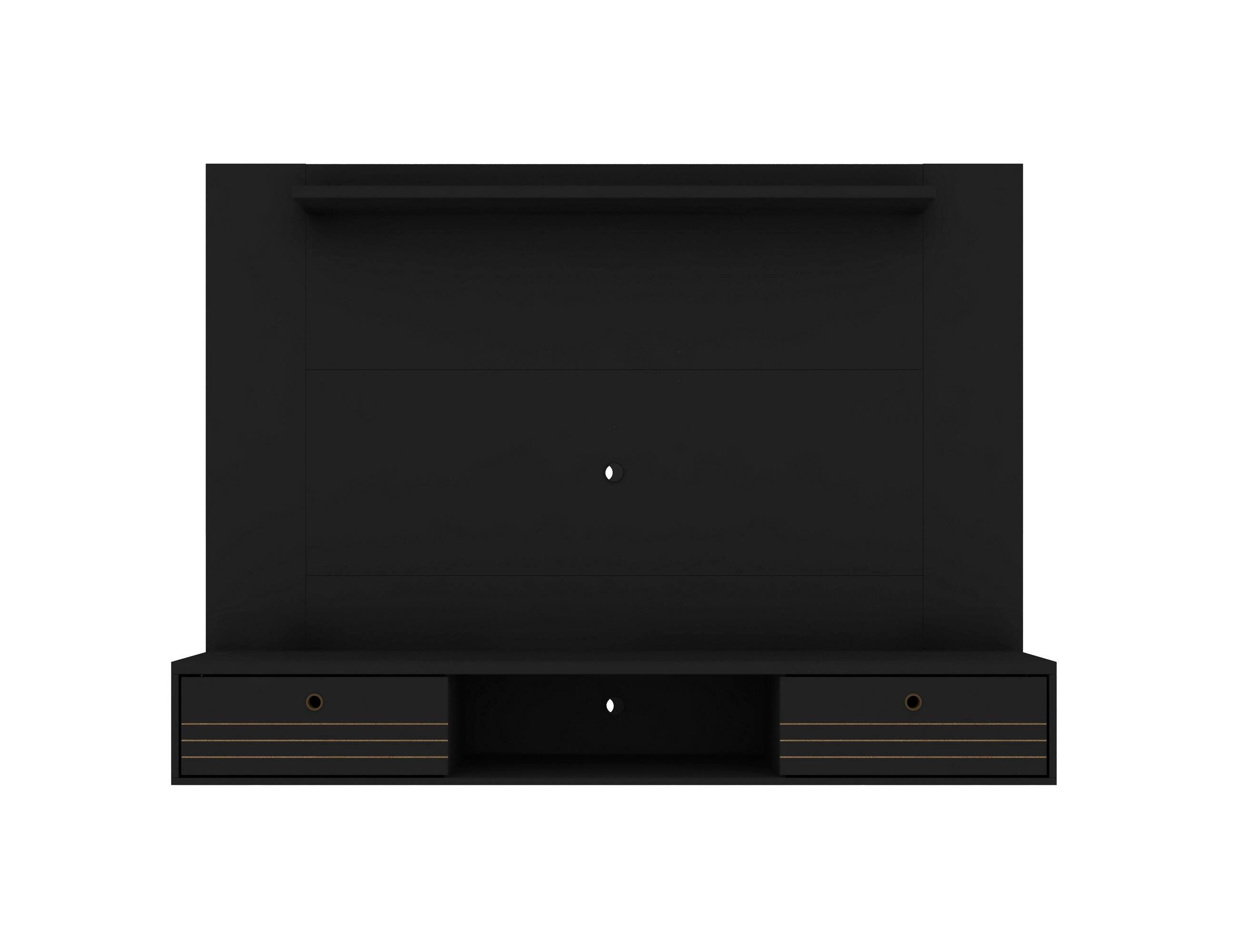 Manhattan Comfort Liberty Floating Entertainment Center, Black, large