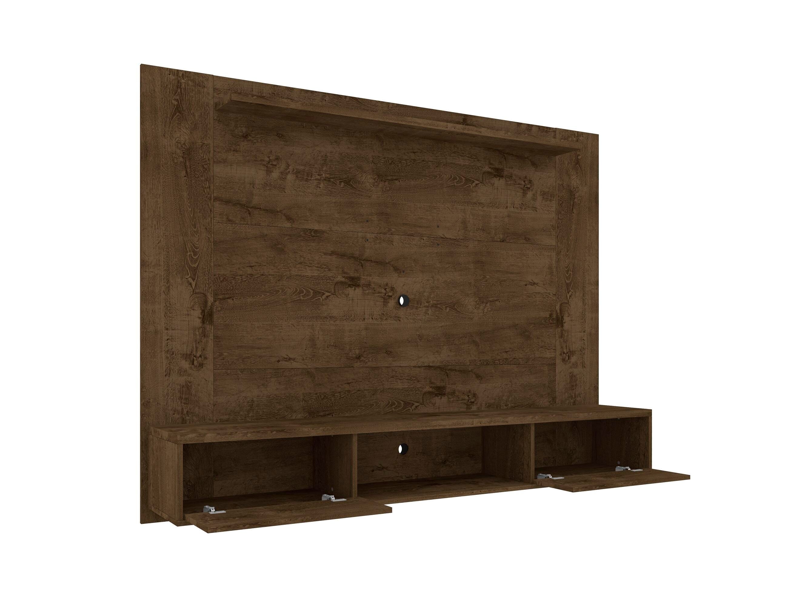 Manhattan Comfort Liberty Floating Entertainment Center, Brown, large