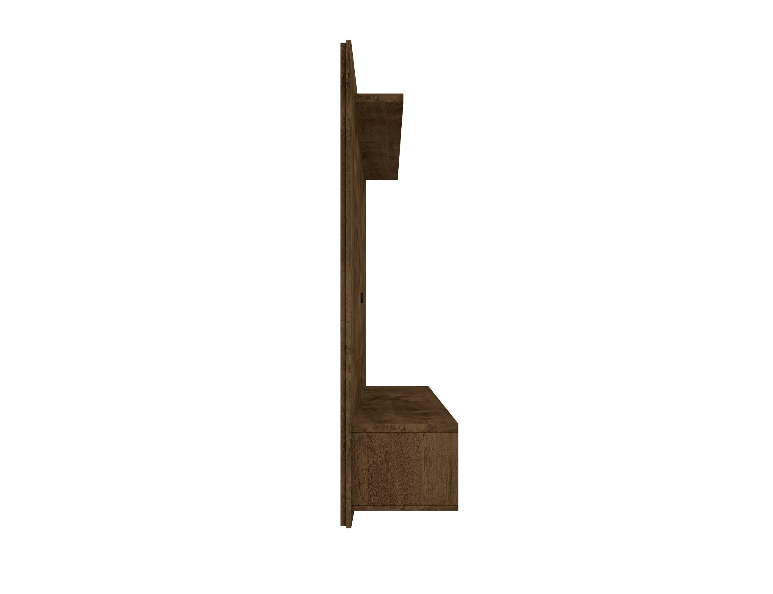 Manhattan Comfort Liberty Floating Entertainment Center, Brown, large