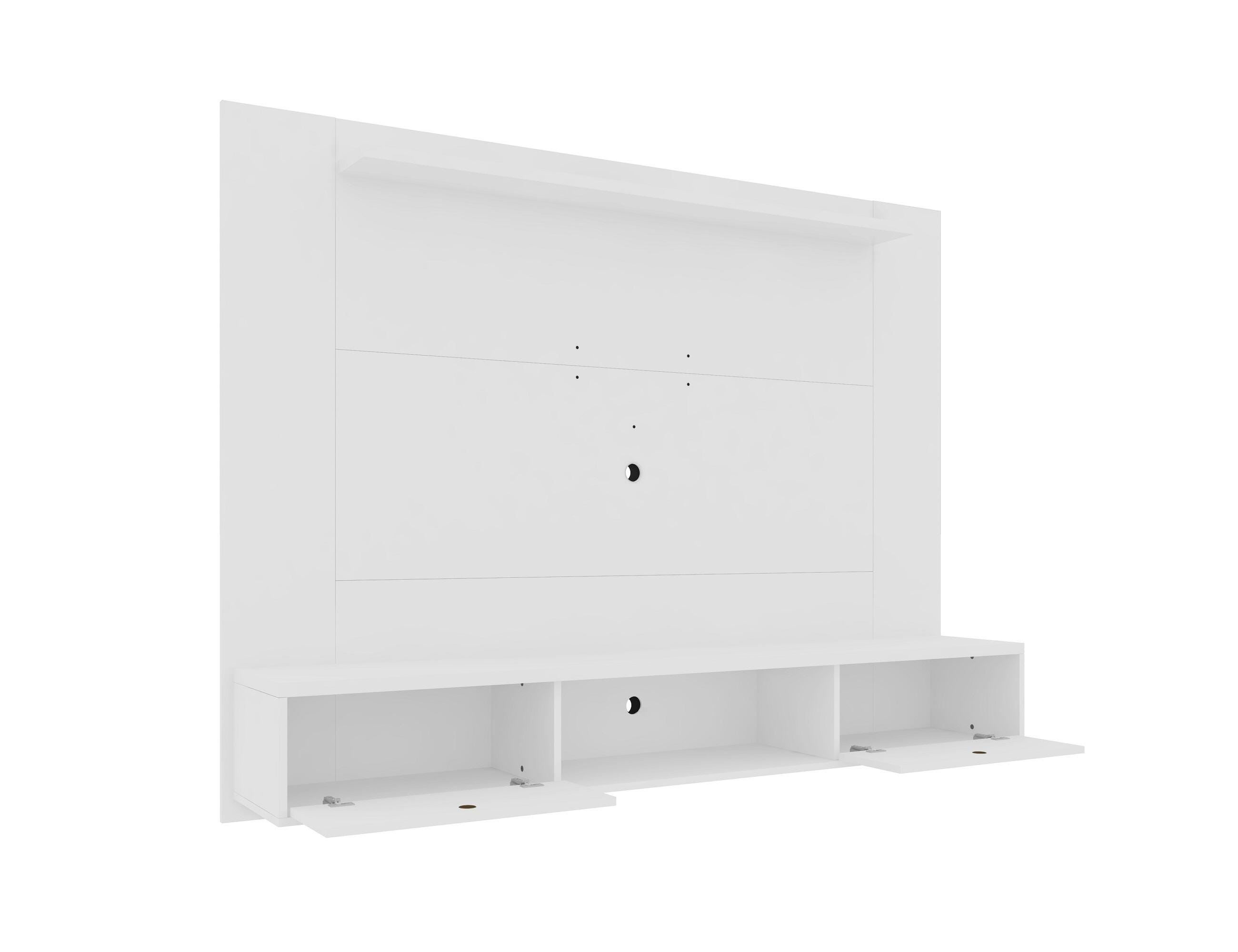 Manhattan Comfort Liberty Floating Entertainment Center, White, large