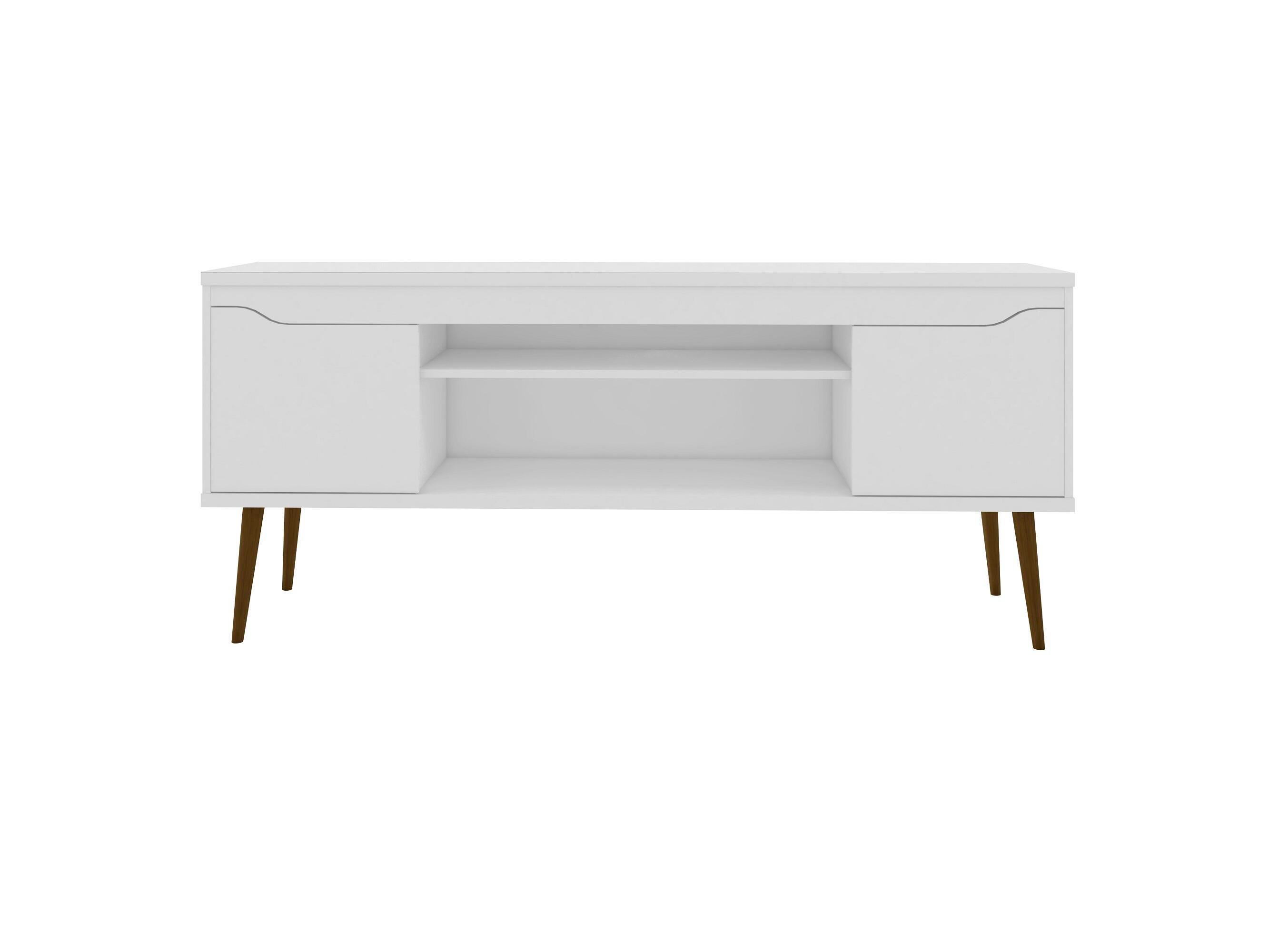 Manhattan Comfort Bradley 62.99 TV Stand in White, White, large
