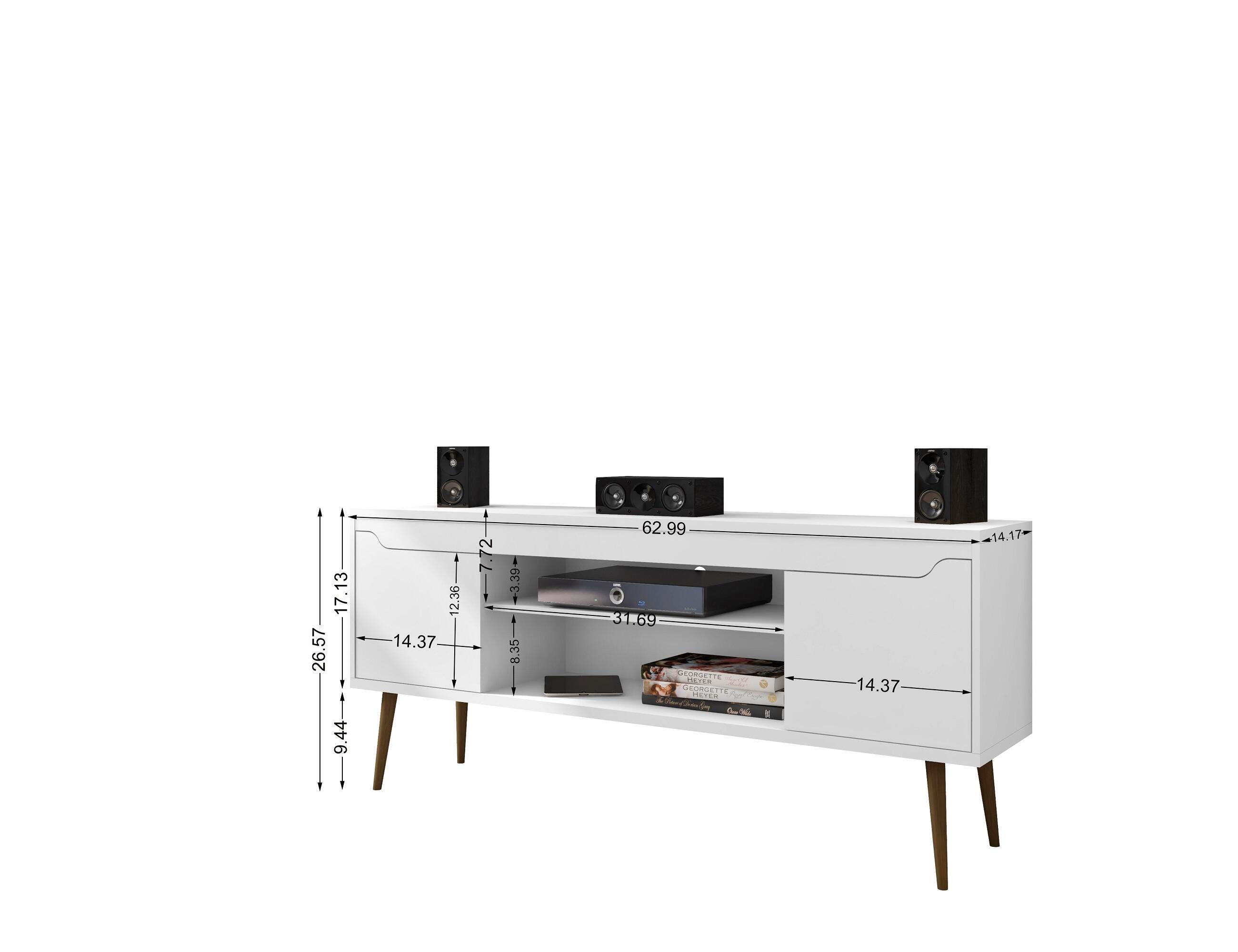 Manhattan Comfort Bradley 62.99 TV Stand in White, White, large