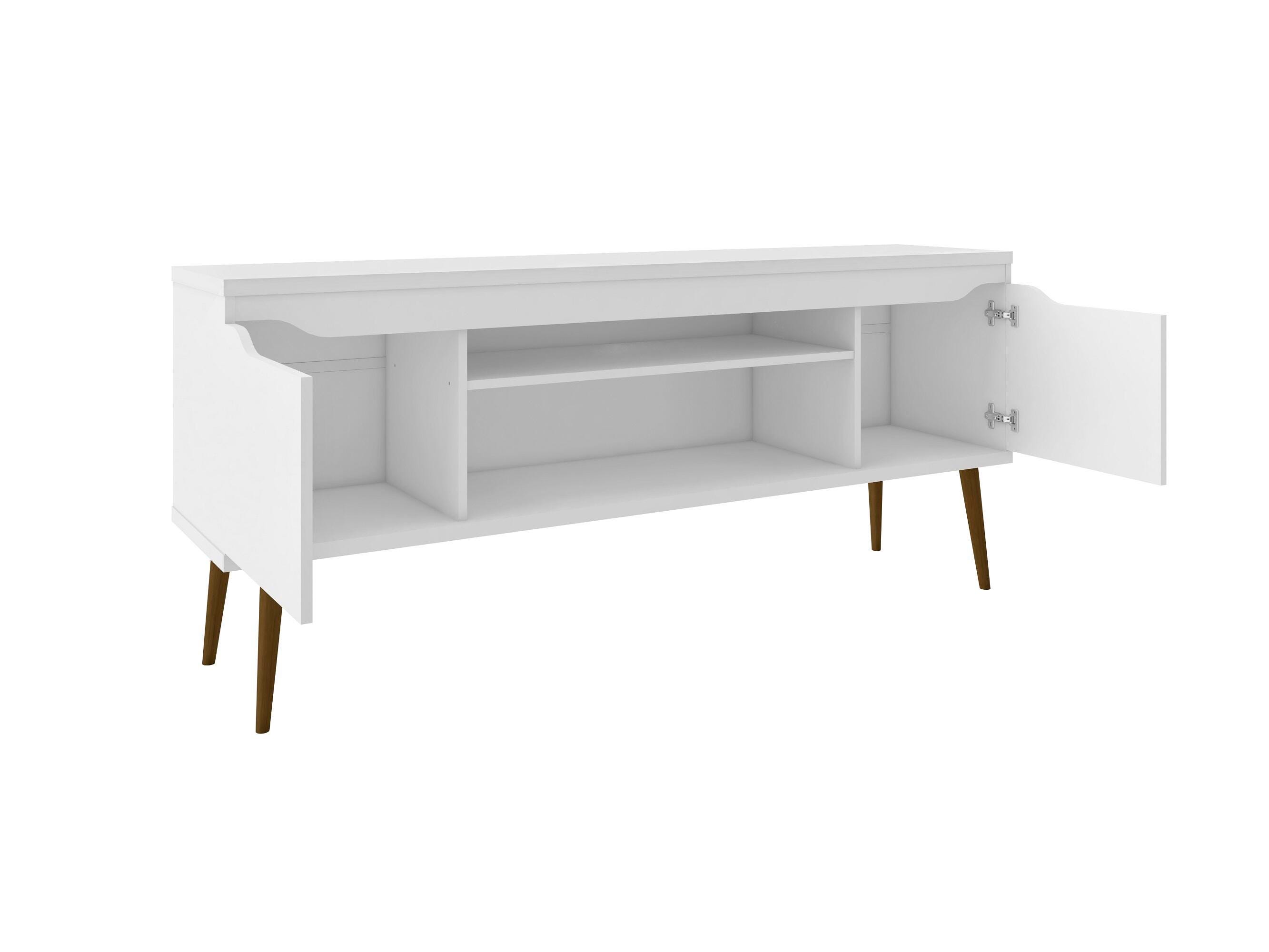 Manhattan Comfort Bradley 62.99 TV Stand in White, White, large