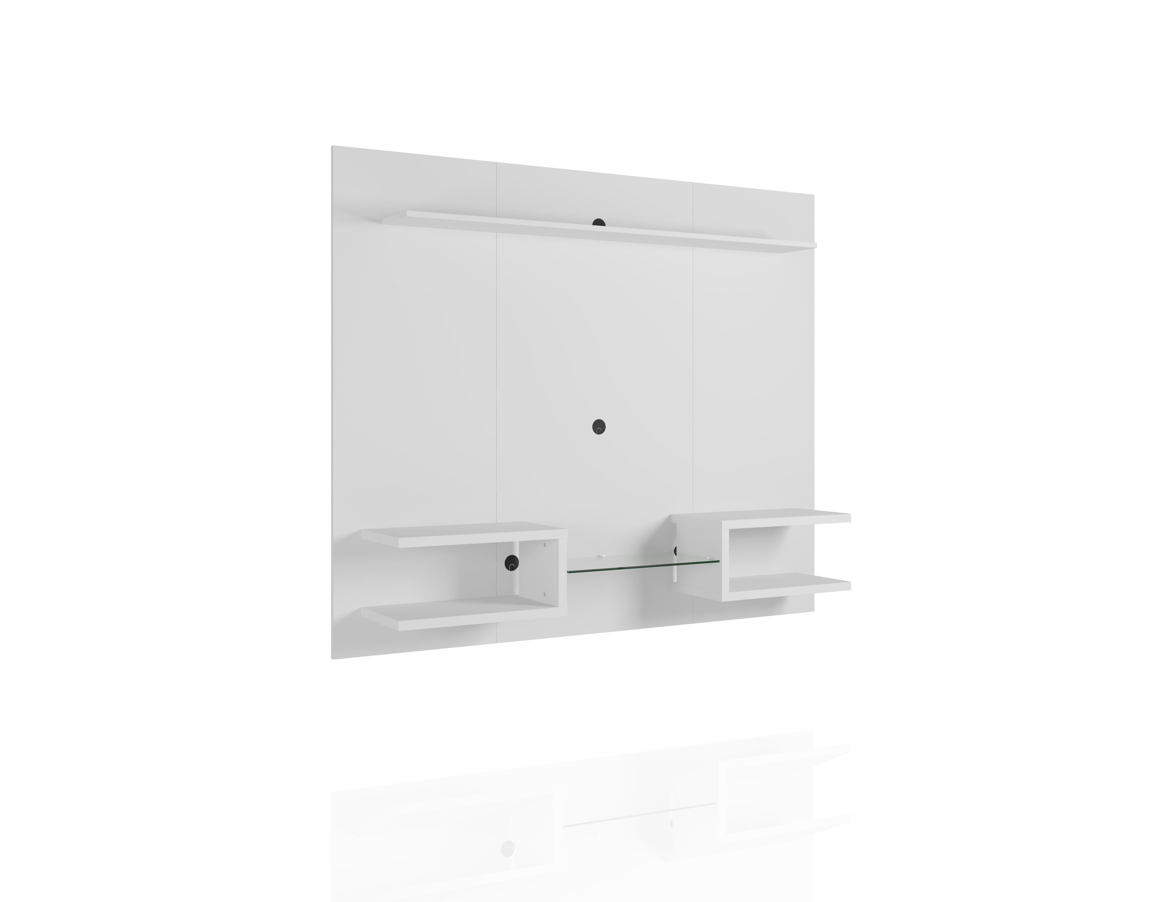 Manhattan Comfort Plaza Floating Entertainment Center, White, large