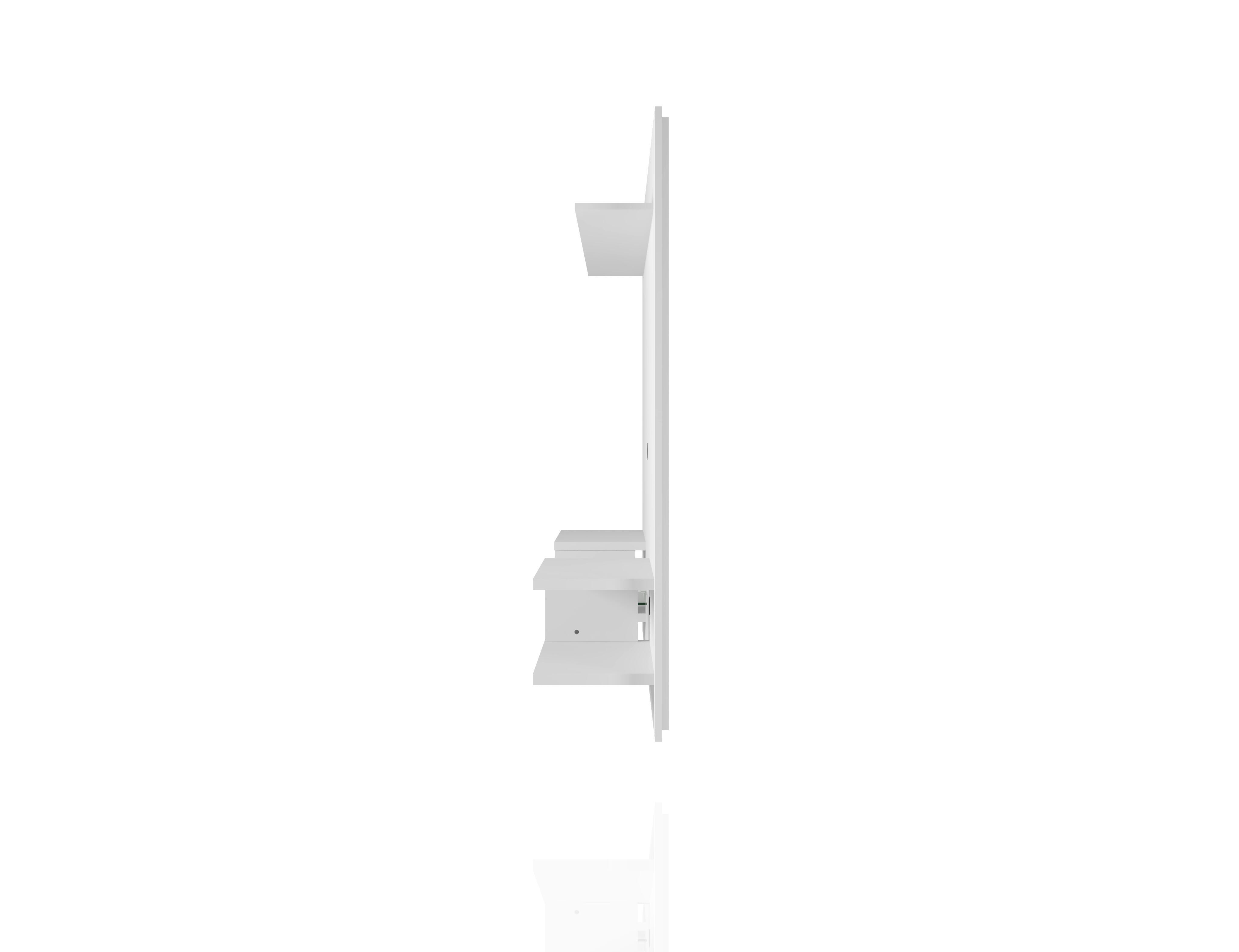Manhattan Comfort Plaza Floating Entertainment Center, White, large