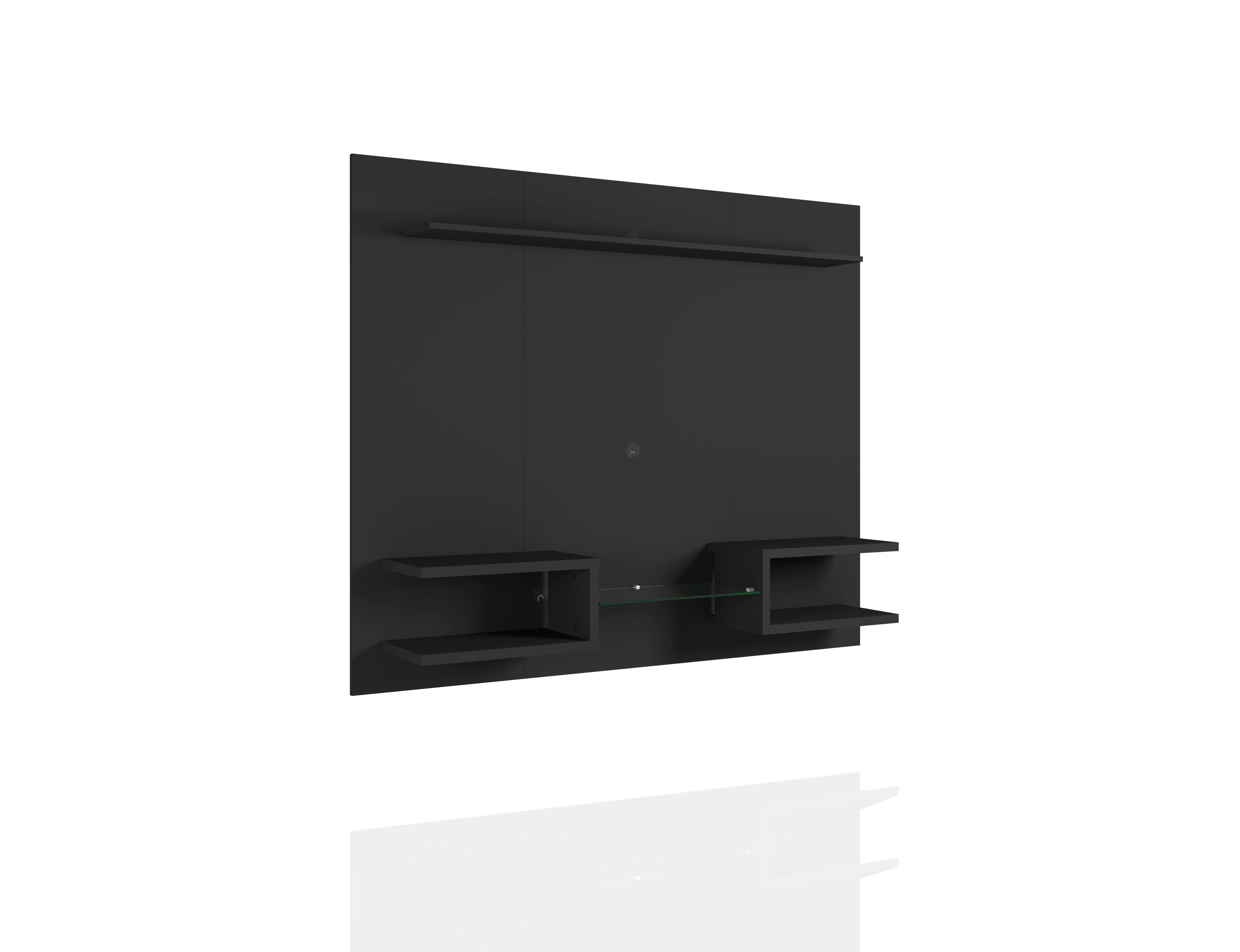 Manhattan Comfort Plaza Floating Entertainment Center, Black, large