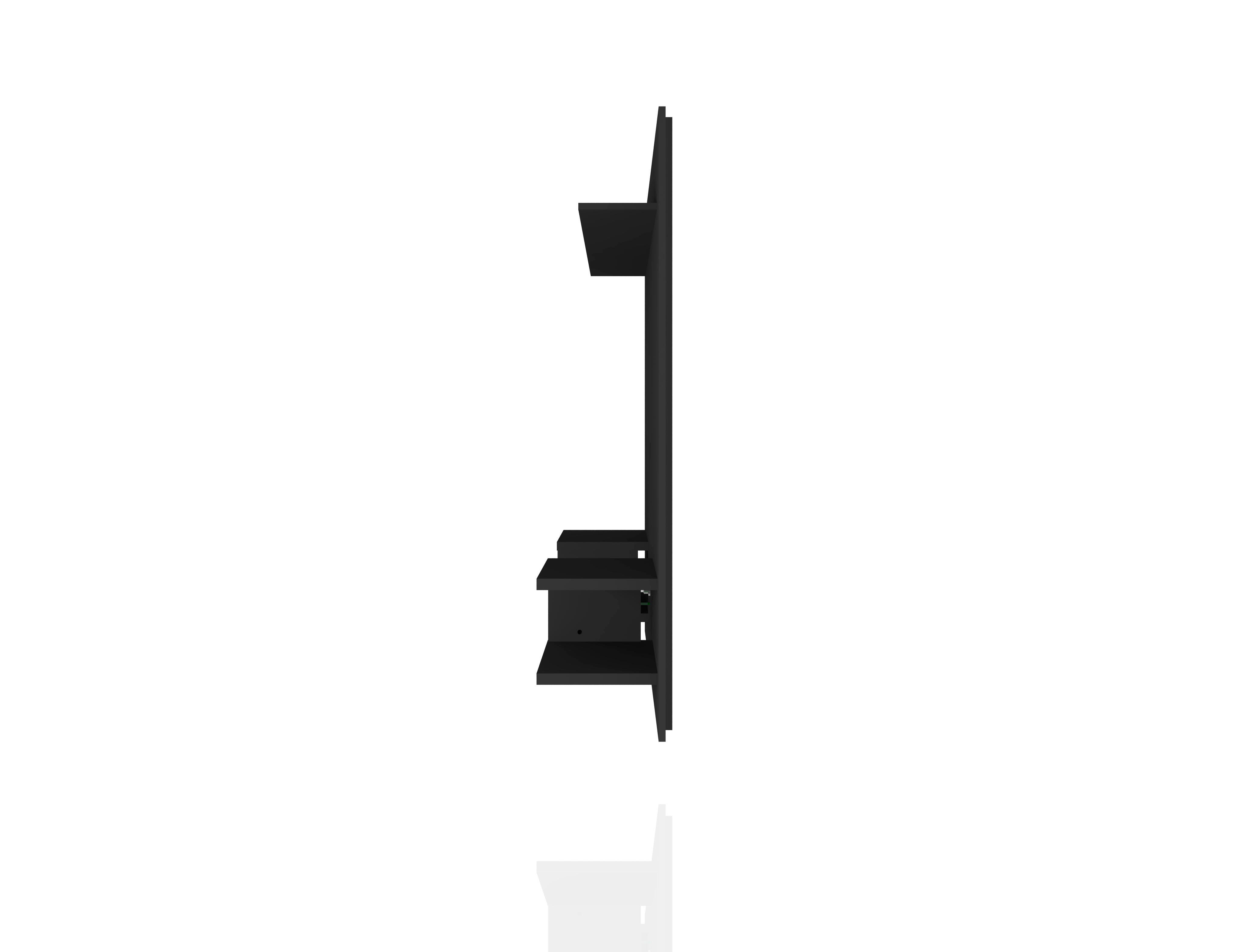 Manhattan Comfort Plaza Floating Entertainment Center, Black, large