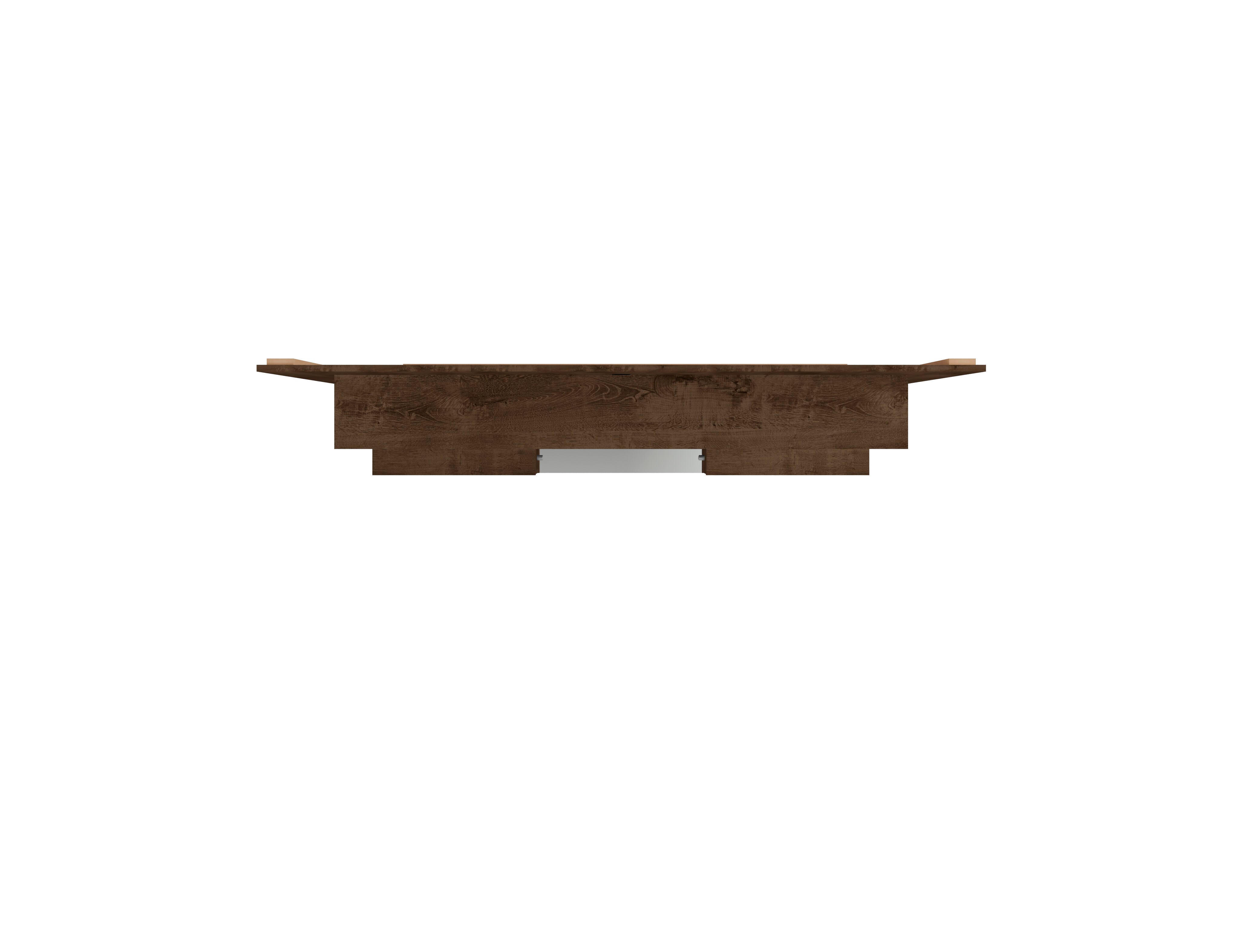 Manhattan Comfort Plaza 64.25 Floating Entertainment Center in Rustic Brown, Brown, large