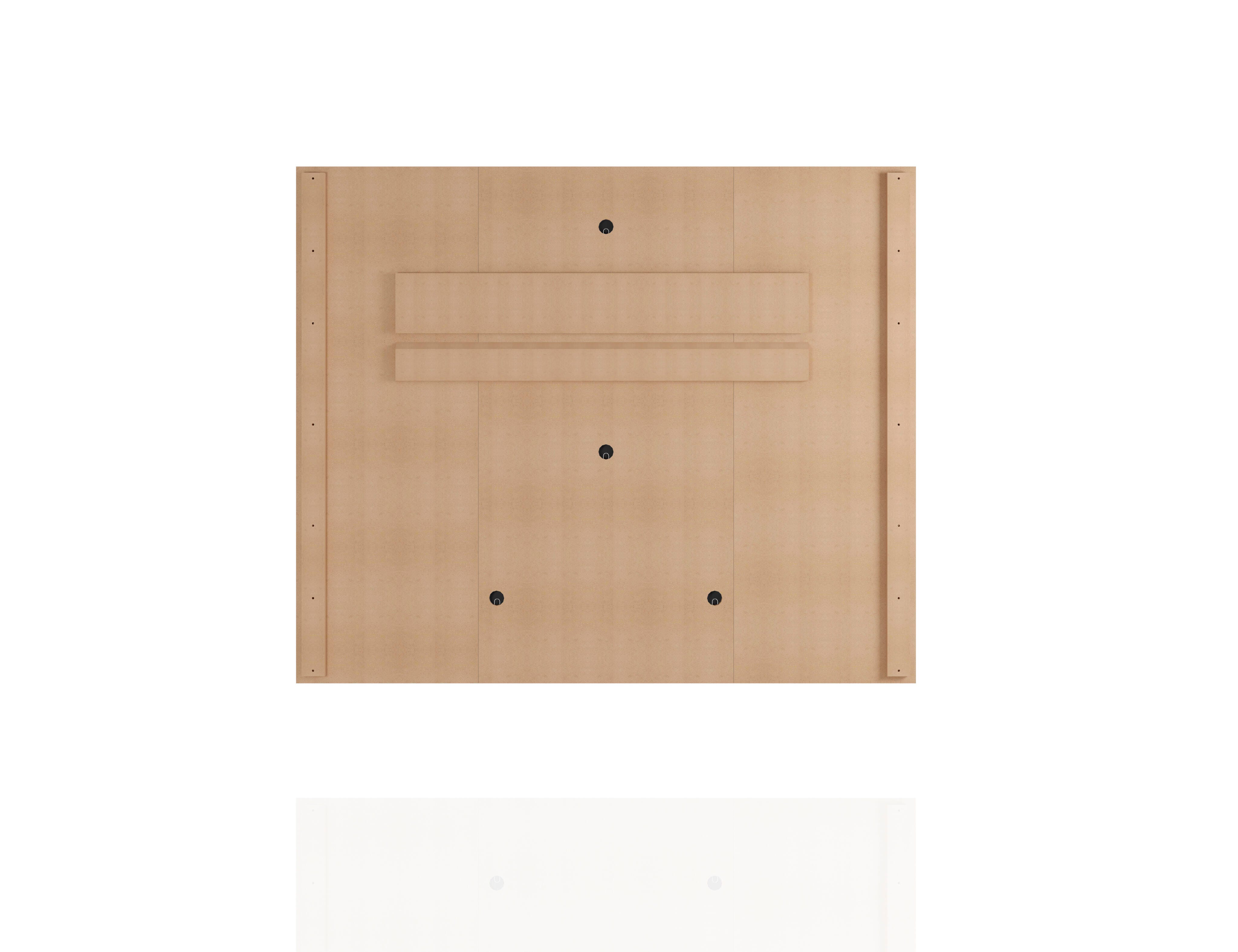 Manhattan Comfort Plaza 64.25 Floating Entertainment Center in Rustic Brown, Brown, large