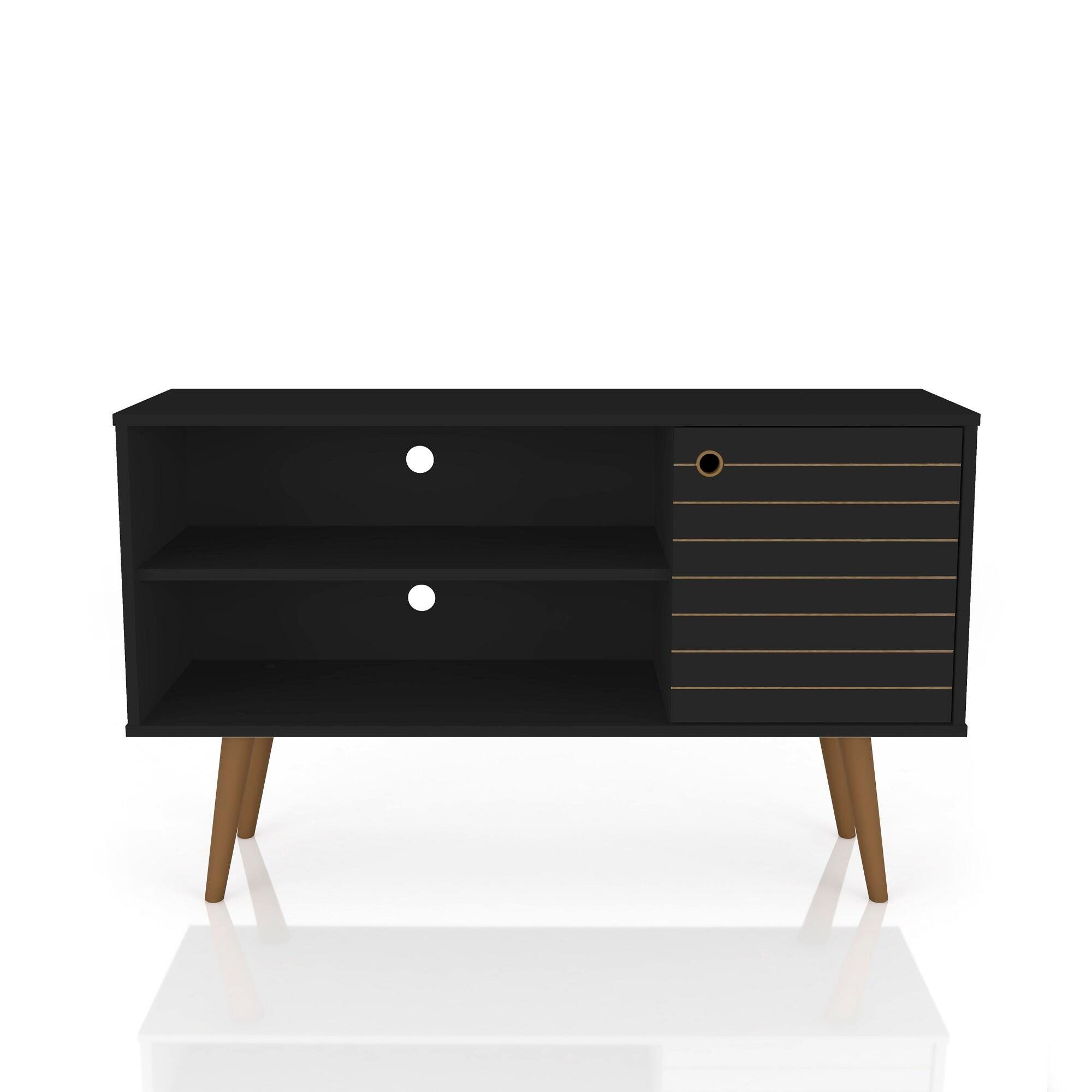 Manhattan Comfort Liberty TV Stand 42.52 in Black, Black, large