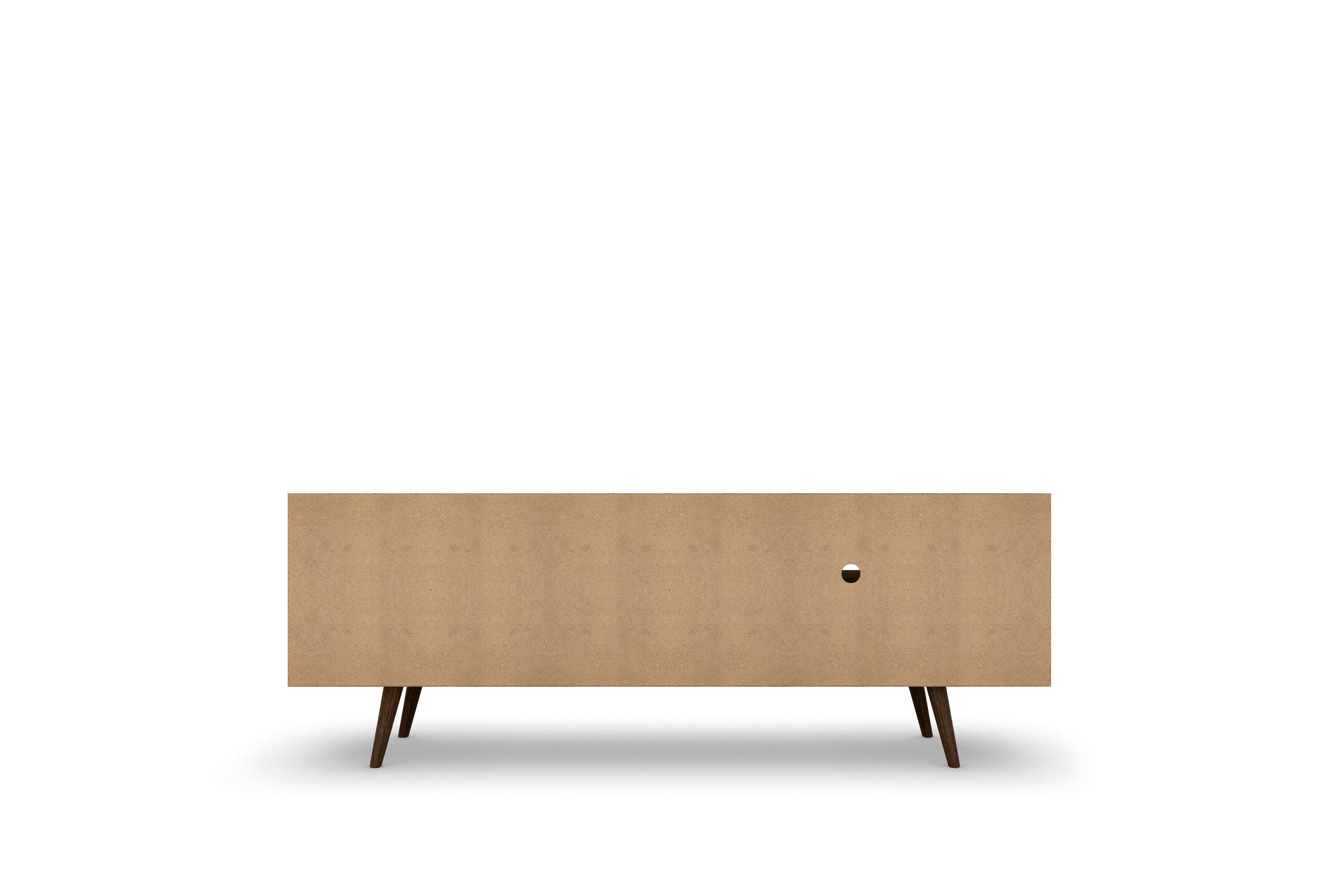 Manhattan Comfort Liberty 62.99" TV Stand in Rustic Brown, Rustic Brown, large