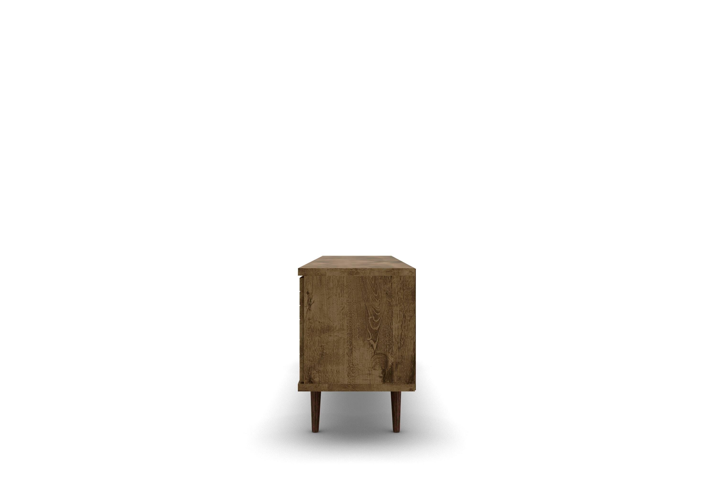 Manhattan Comfort Liberty 62.99" TV Stand in Rustic Brown, Rustic Brown, large