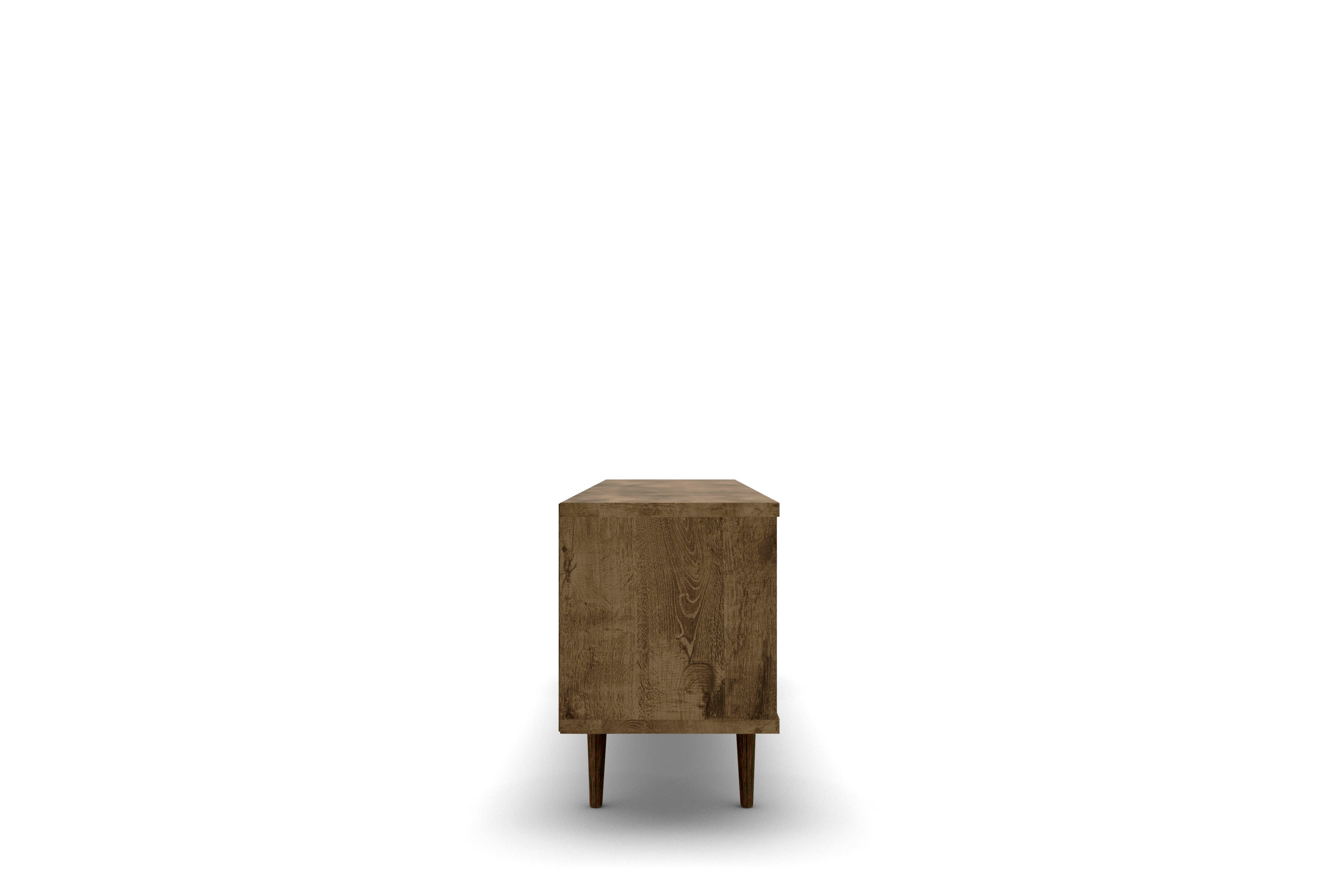 Manhattan Comfort Liberty 62.99" TV Stand in Rustic Brown, Rustic Brown, large