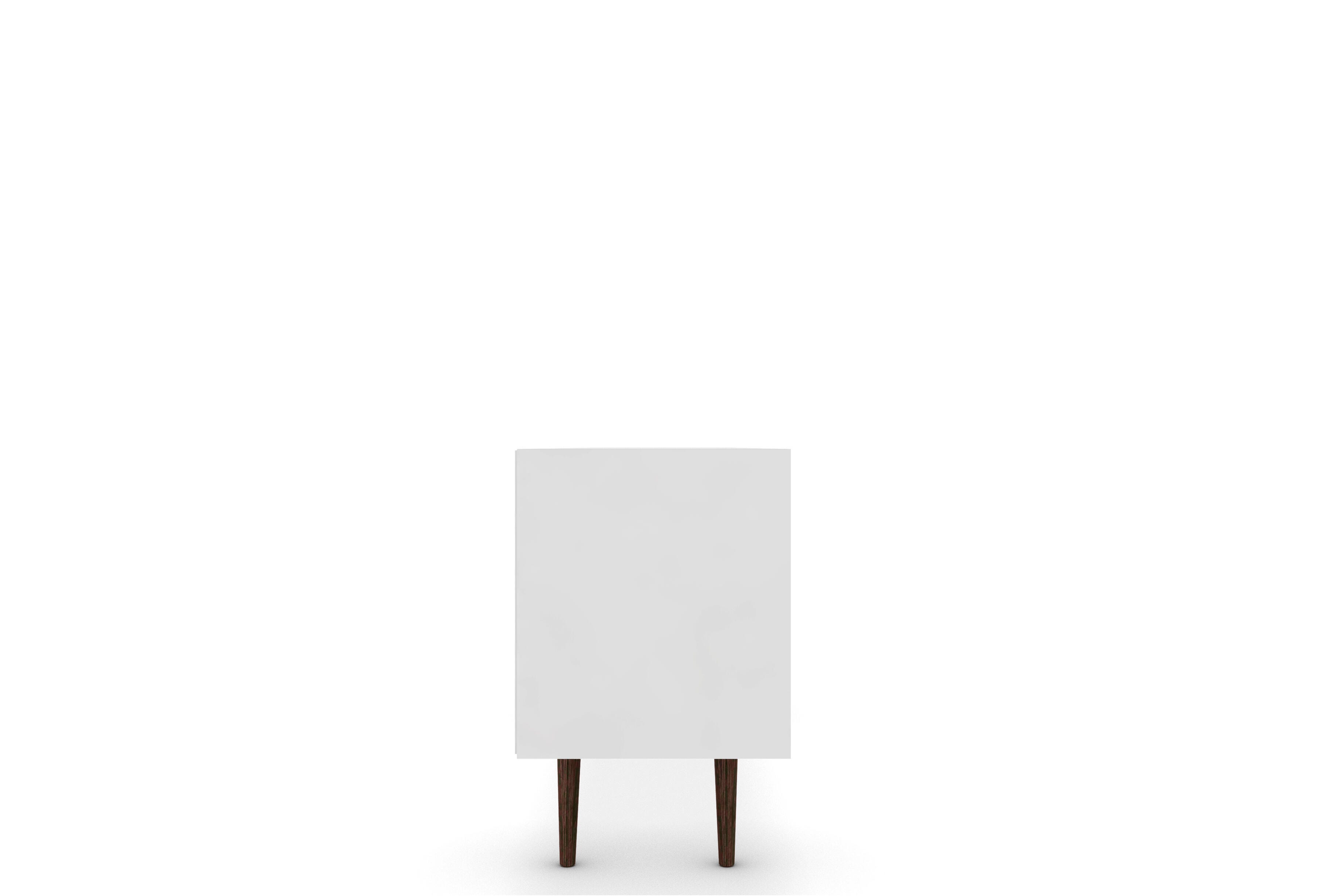 Manhattan Comfort Liberty 70.86" TV Stand in White and Rustic Brown, White/Rustic Brown, large